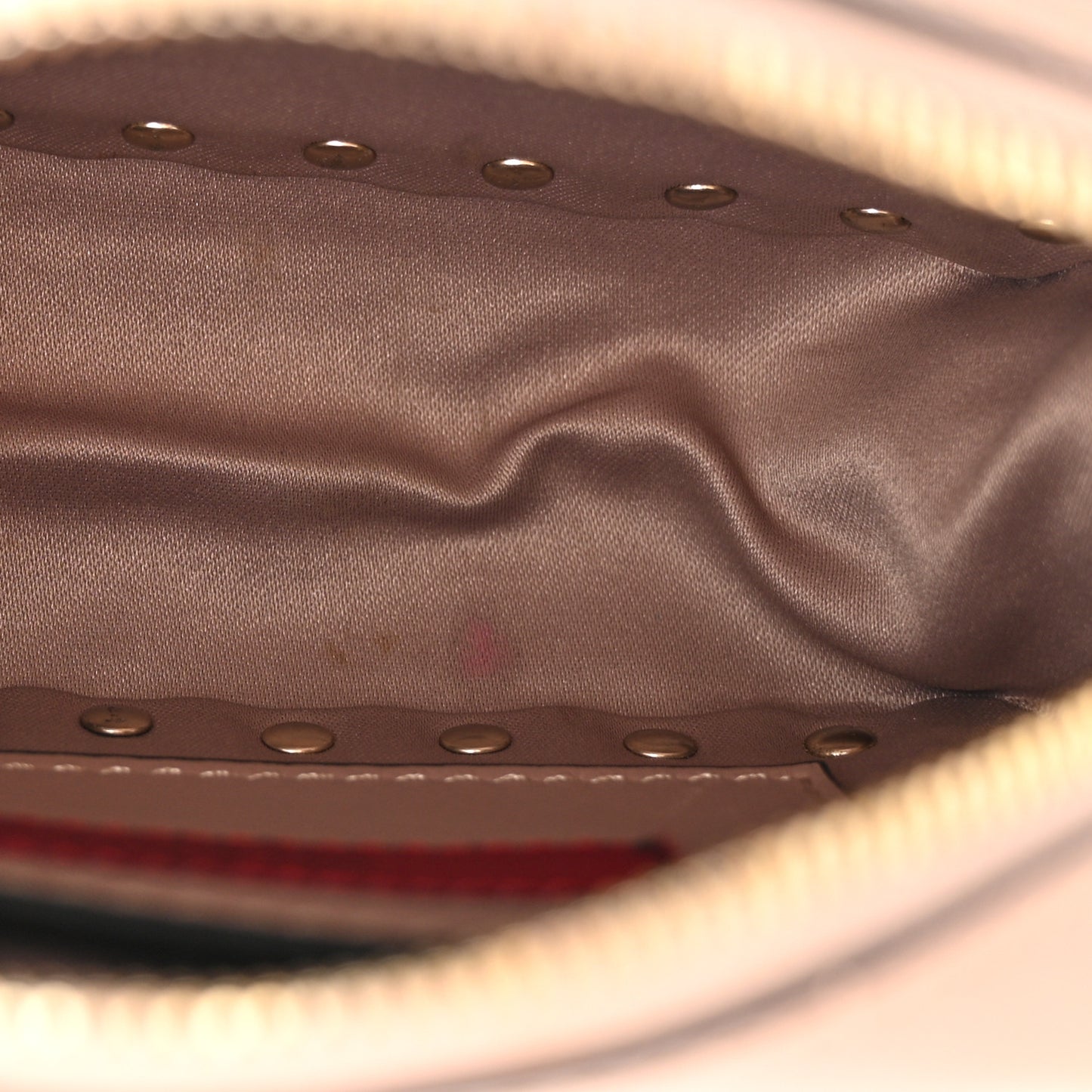Calfskin Small Rockstud Chain Camera Crossbody Bag Poudre
