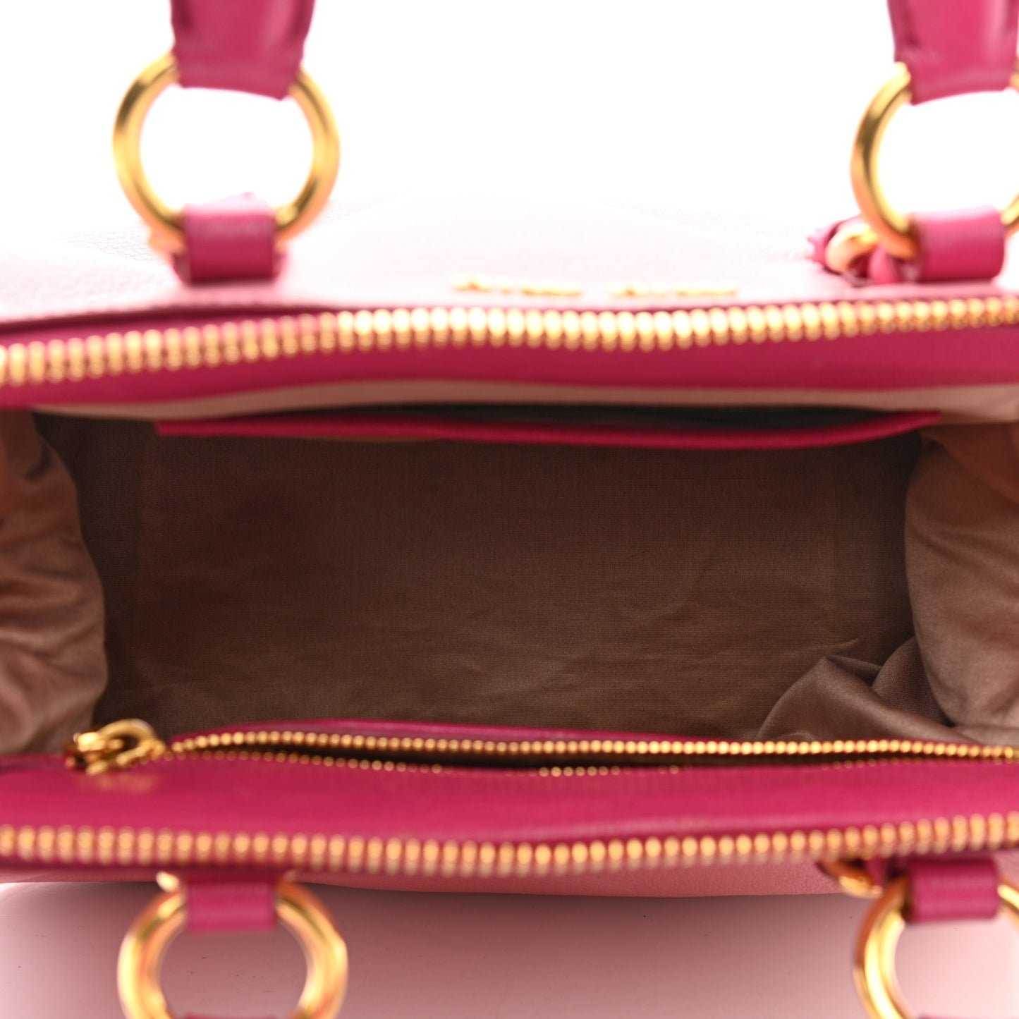 Goatskin Madras Bi-Color Bowling Bag Rosa Peonia