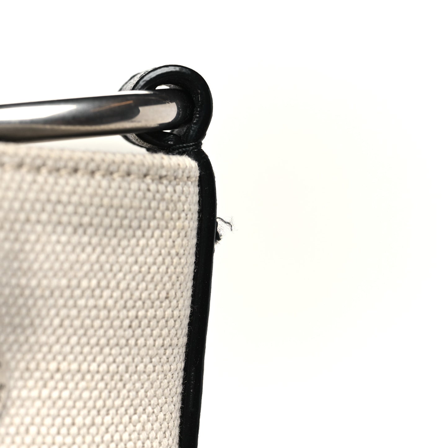 Linen Calfskin Rive Gauche Bucket Bag Greggio Natural