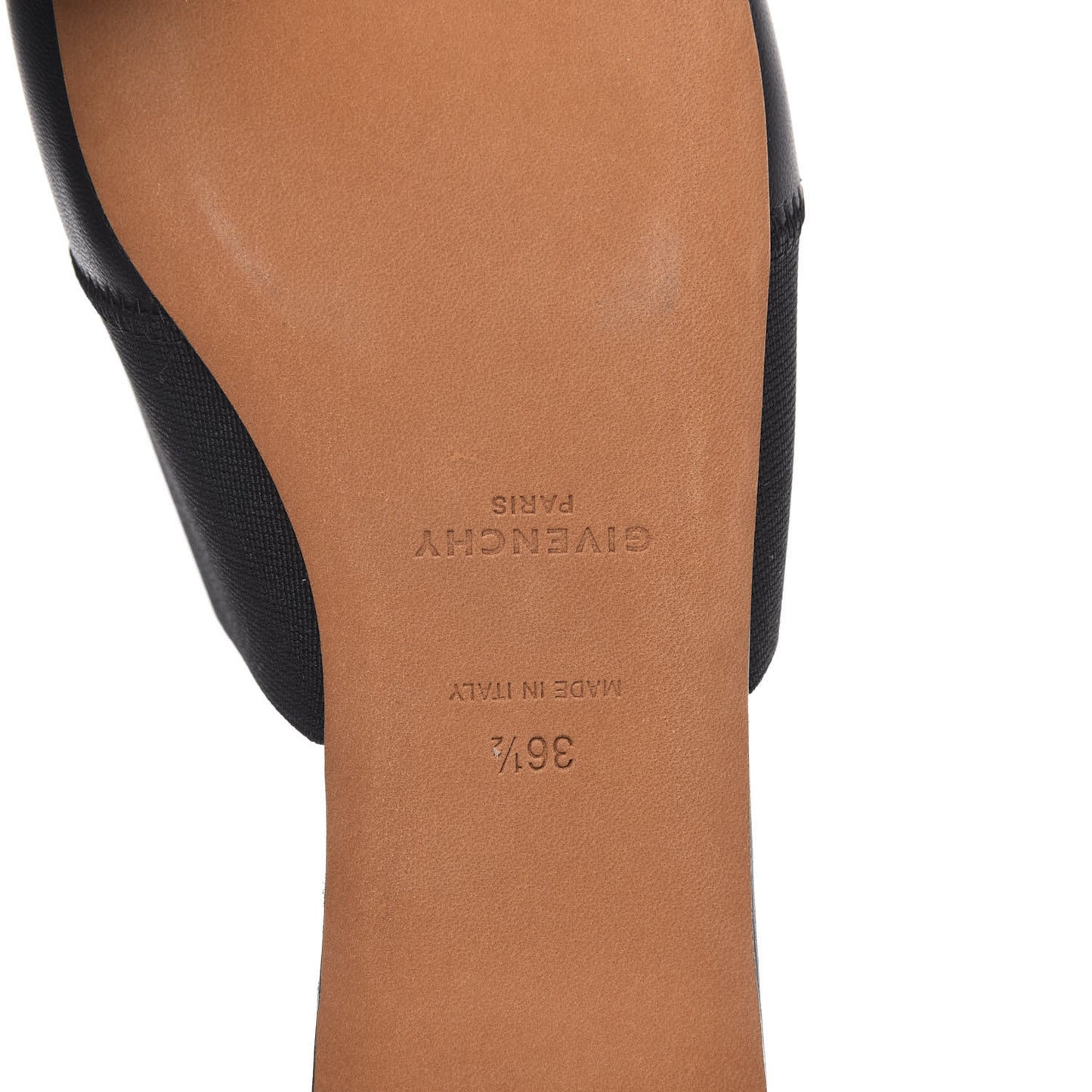 Calfskin Bedford Logo Mule Slides 36.5 Black