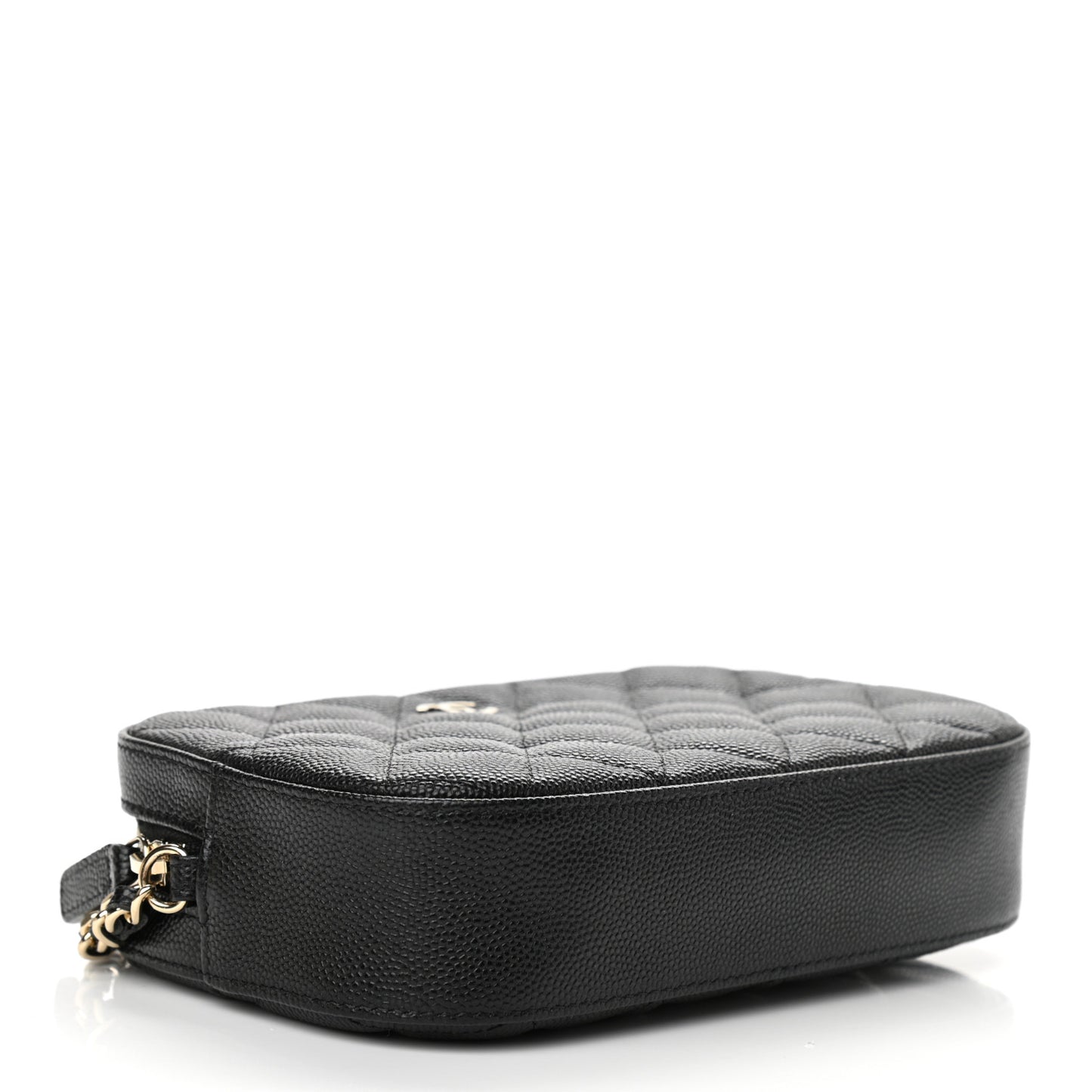 Caviar Quilted Vanity With Chain Black
