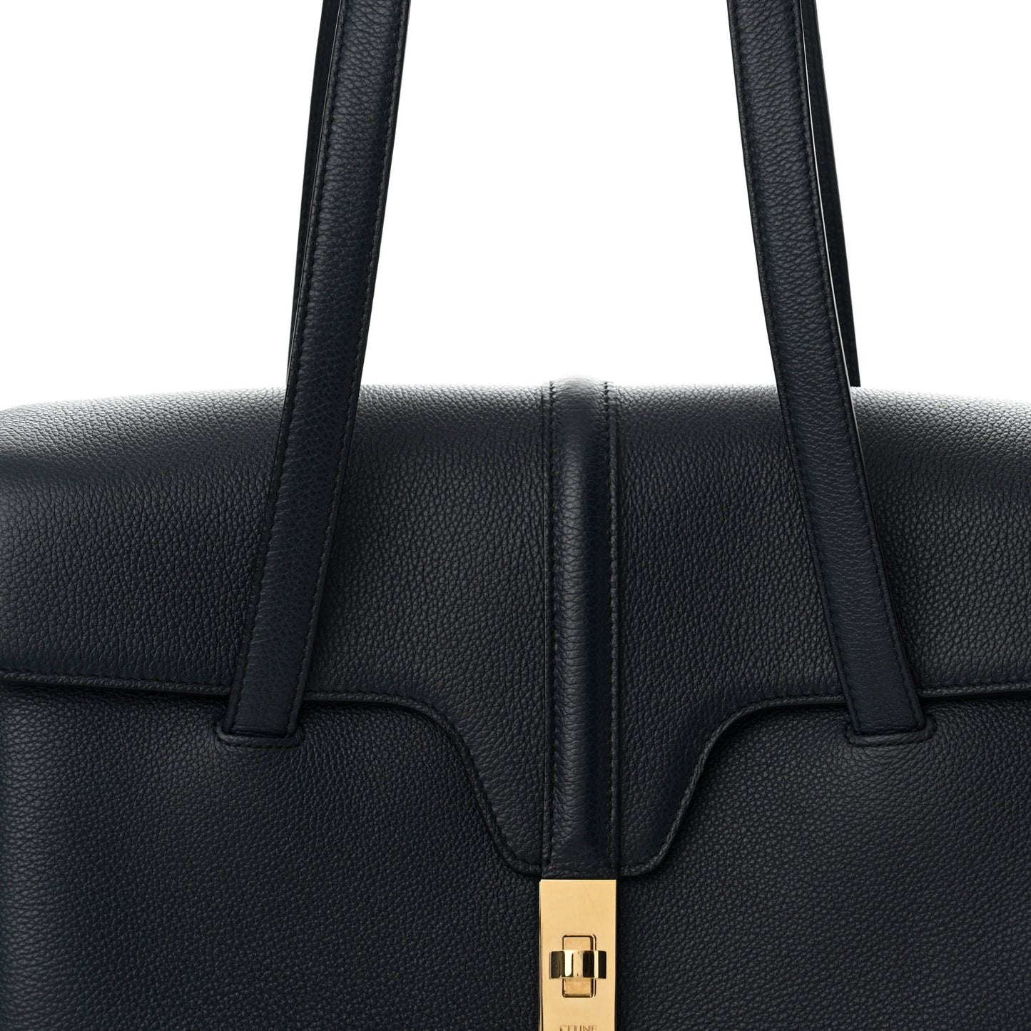 Supple Grained Calfskin Medium Soft 16 Bag Navy Blue