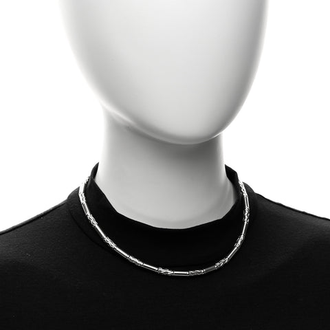 Sterling Silver Aztec Zig Zag Necklace