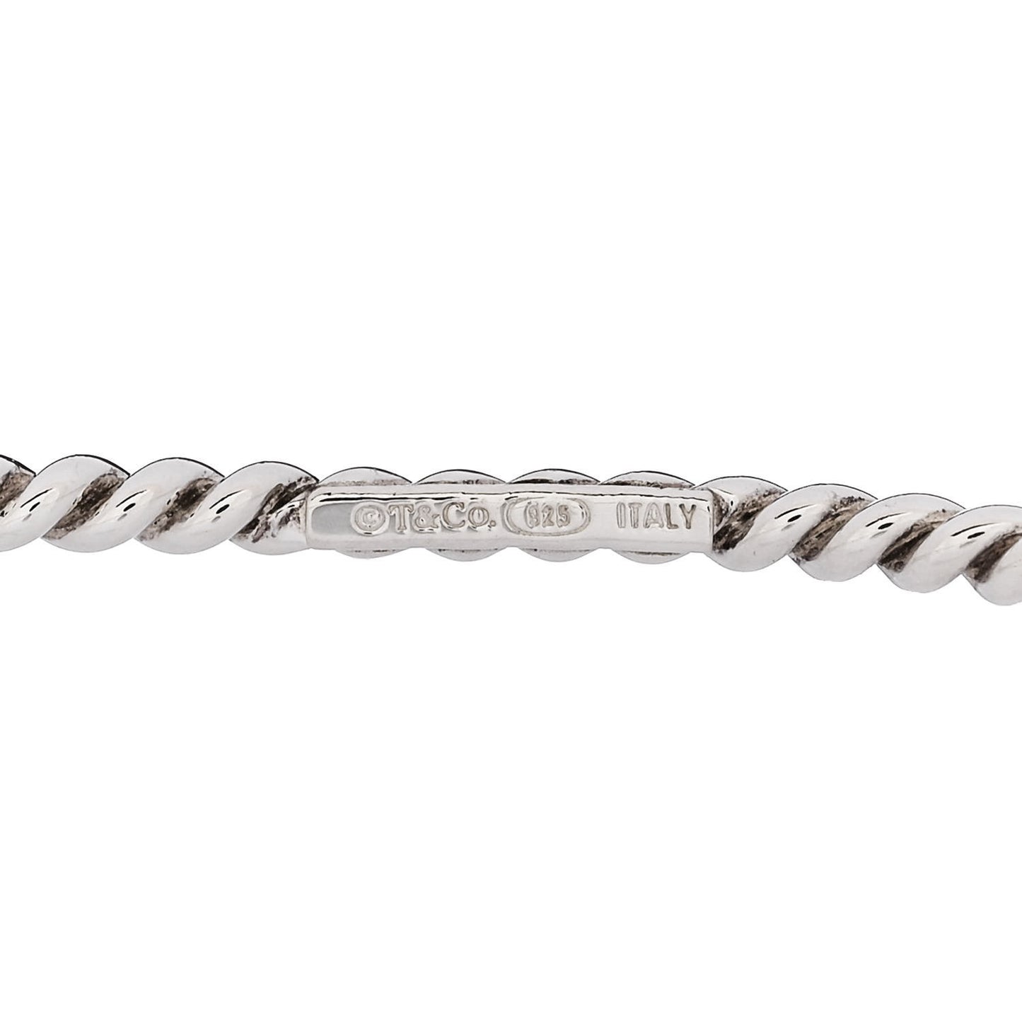 Sterling Silver Twist Rope Bangle Bracelet