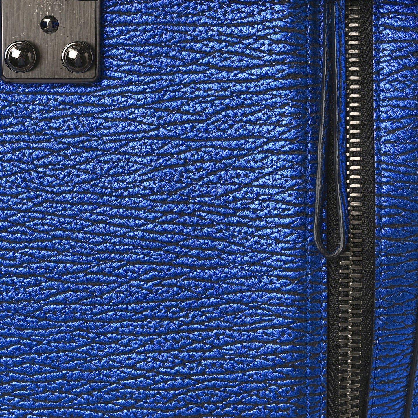 Textured Calfskin Pashli Backpack Electric Blue
