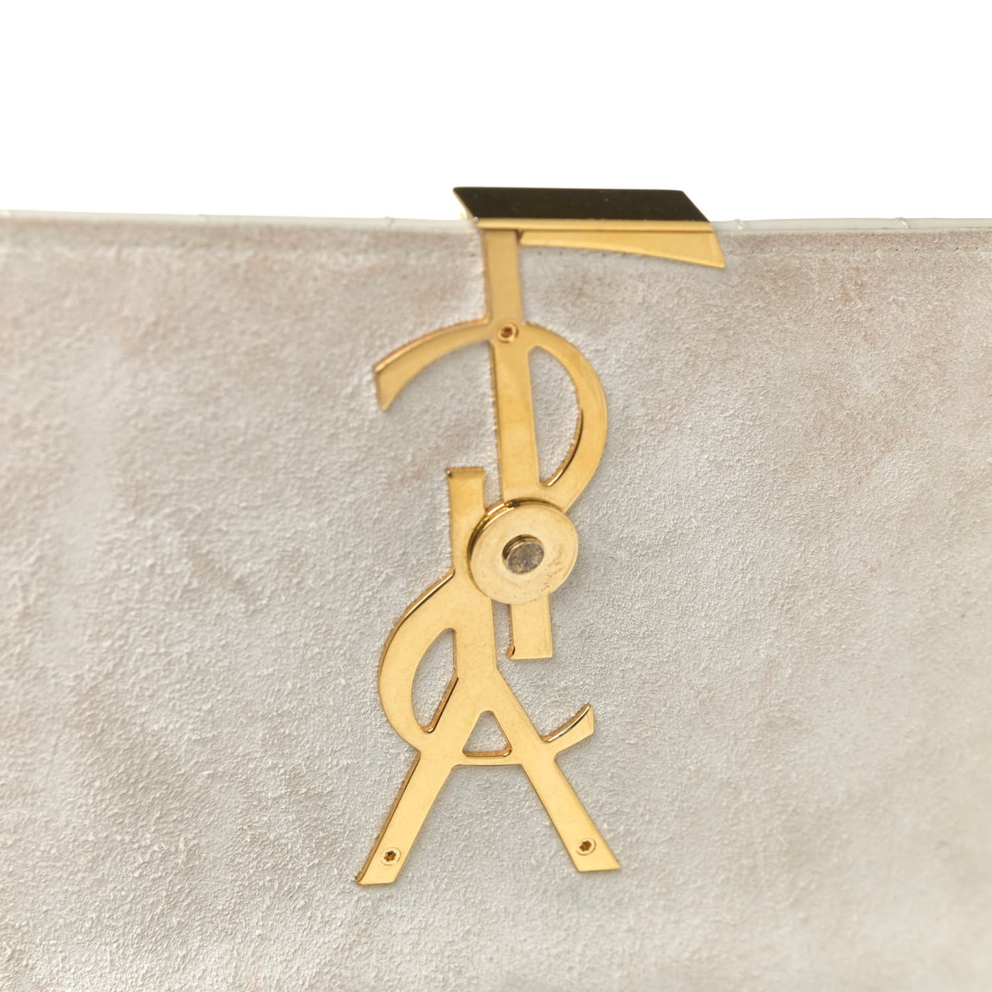 Patent Matelasse Monogram Large Vicky Chain Bag White