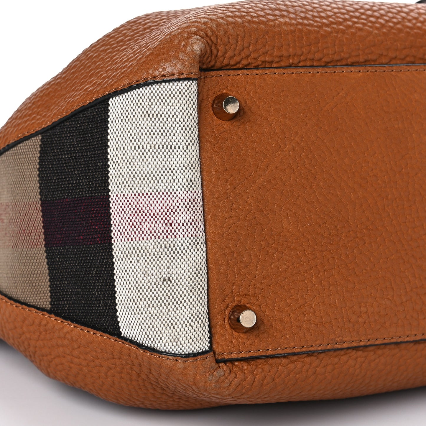 Grainy Calfskin House Check Small Maidstone Saddle Brown