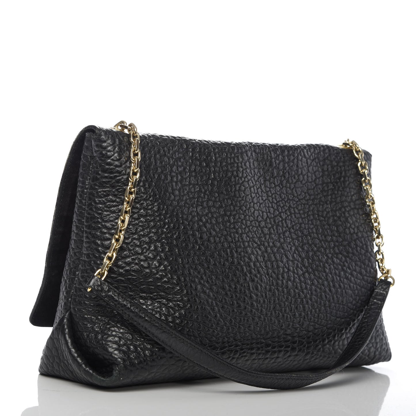 Signature Grain Large Mildenhall Shoulder Bag Black