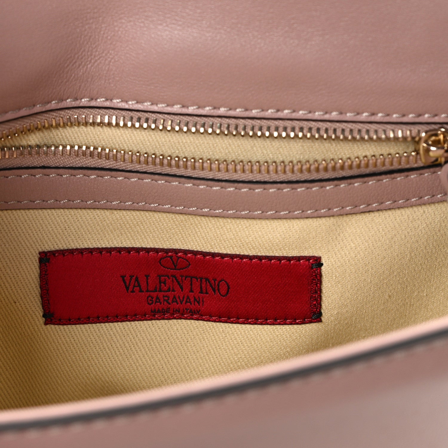 Valentino Garavani Vitello Small Glam Lock Rockstud Flap Poudre 6 of 10