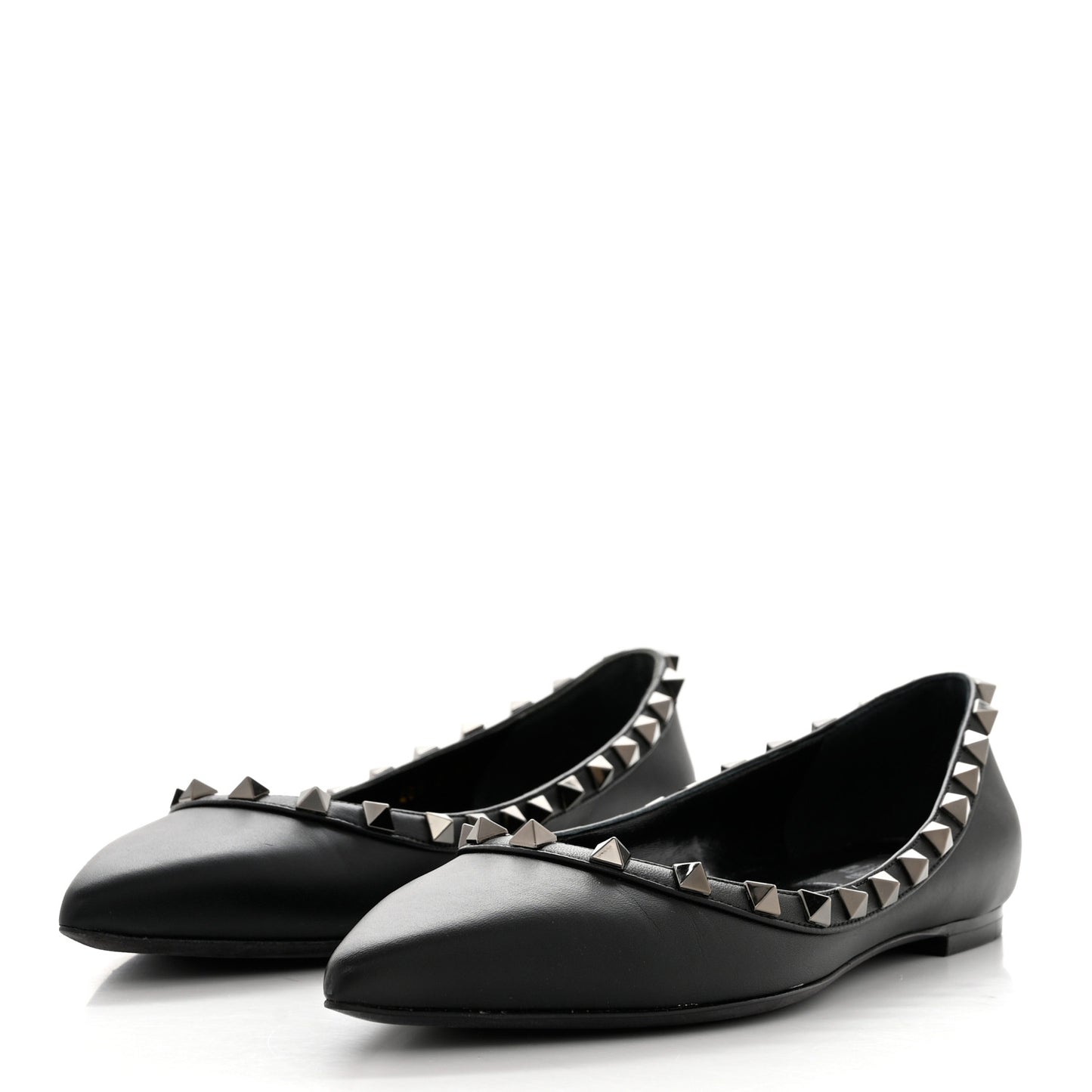 Nappa Rockstud Ballerina Flats 37 Black