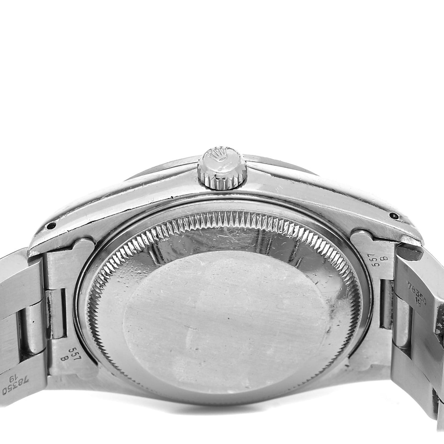 Stainless Steel 34mm Oyster Perpetual Date Watch White Roman 15200