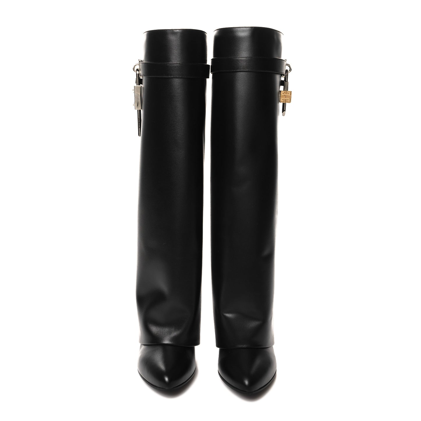 Calfskin Shark Lock Pant Boots 38 Black