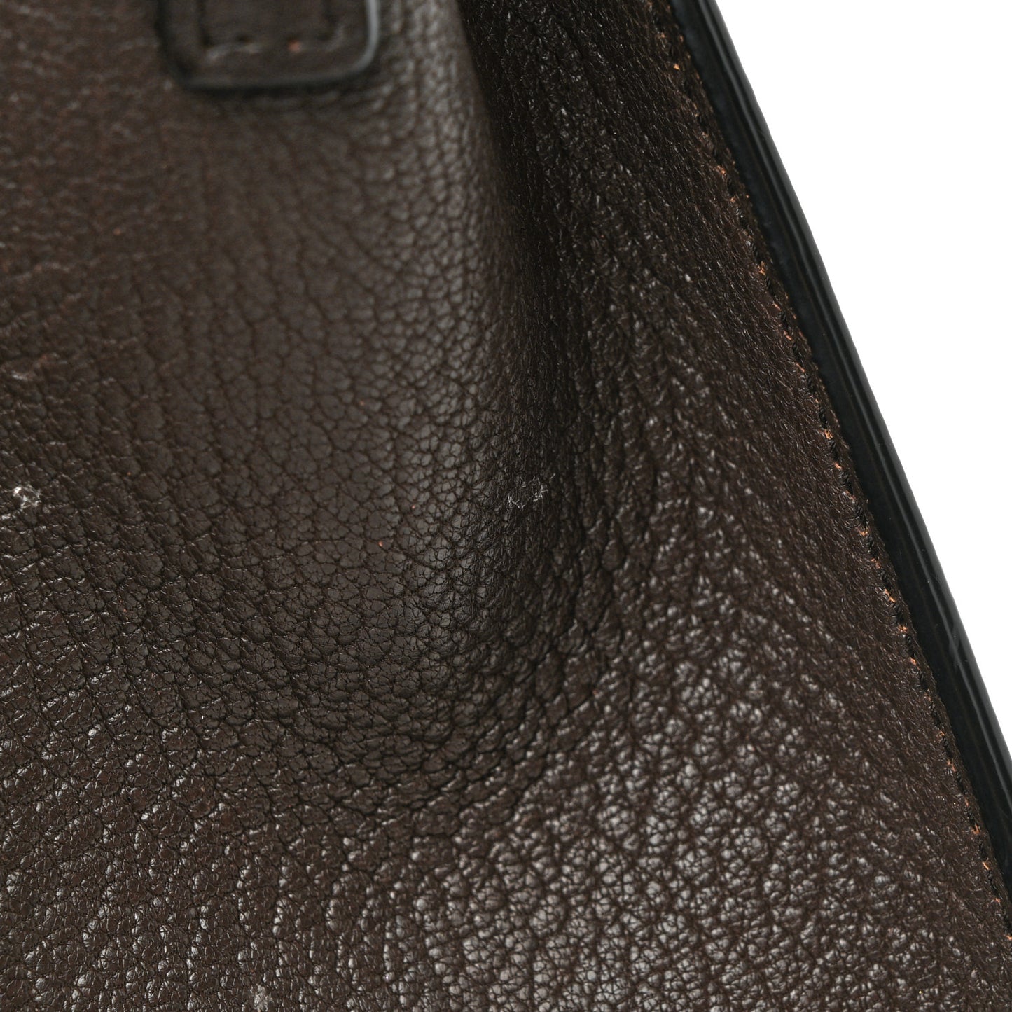 Drummed Calfskin Nano Luggage Brown