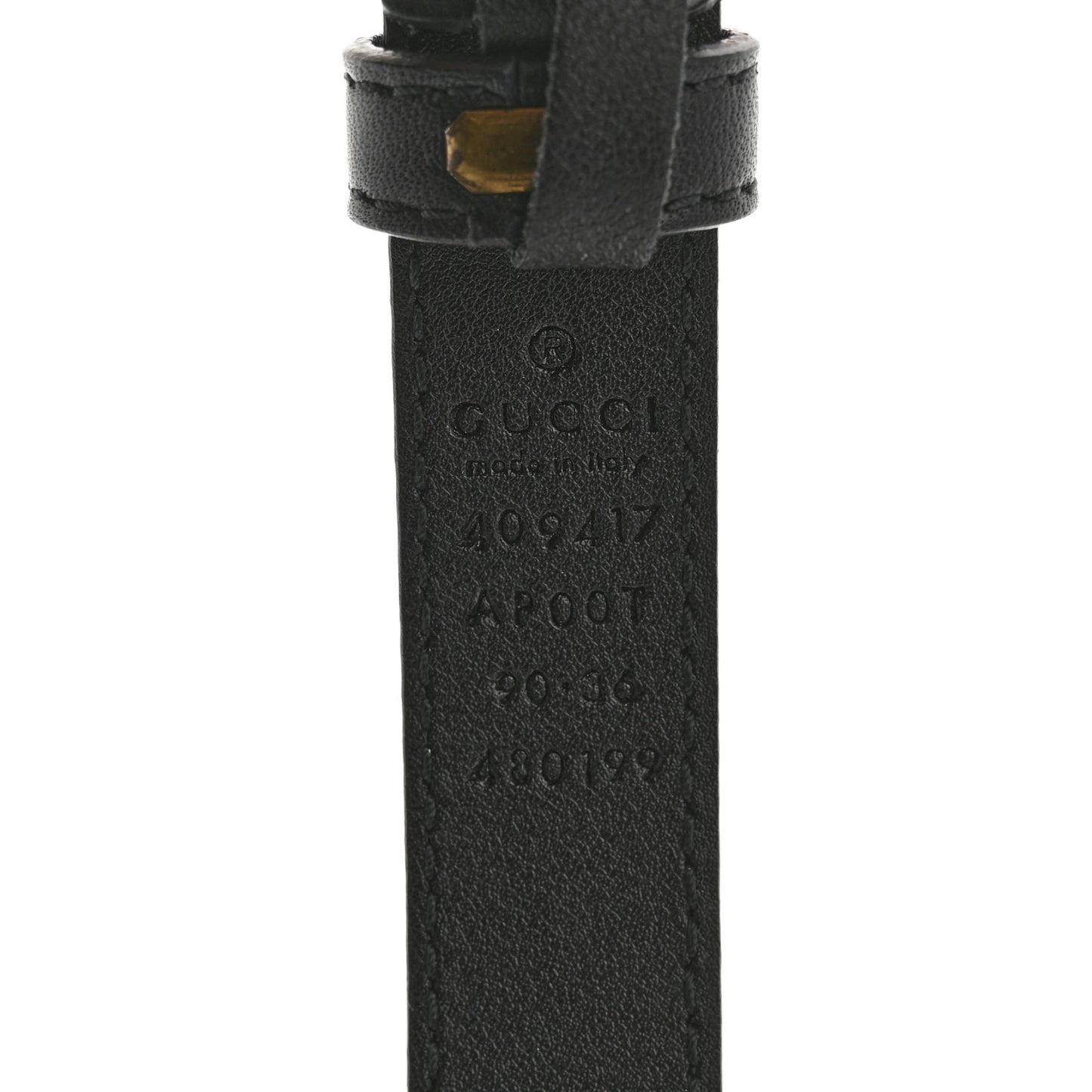 Calfskin Double G 20mm Belt 90 36 Black