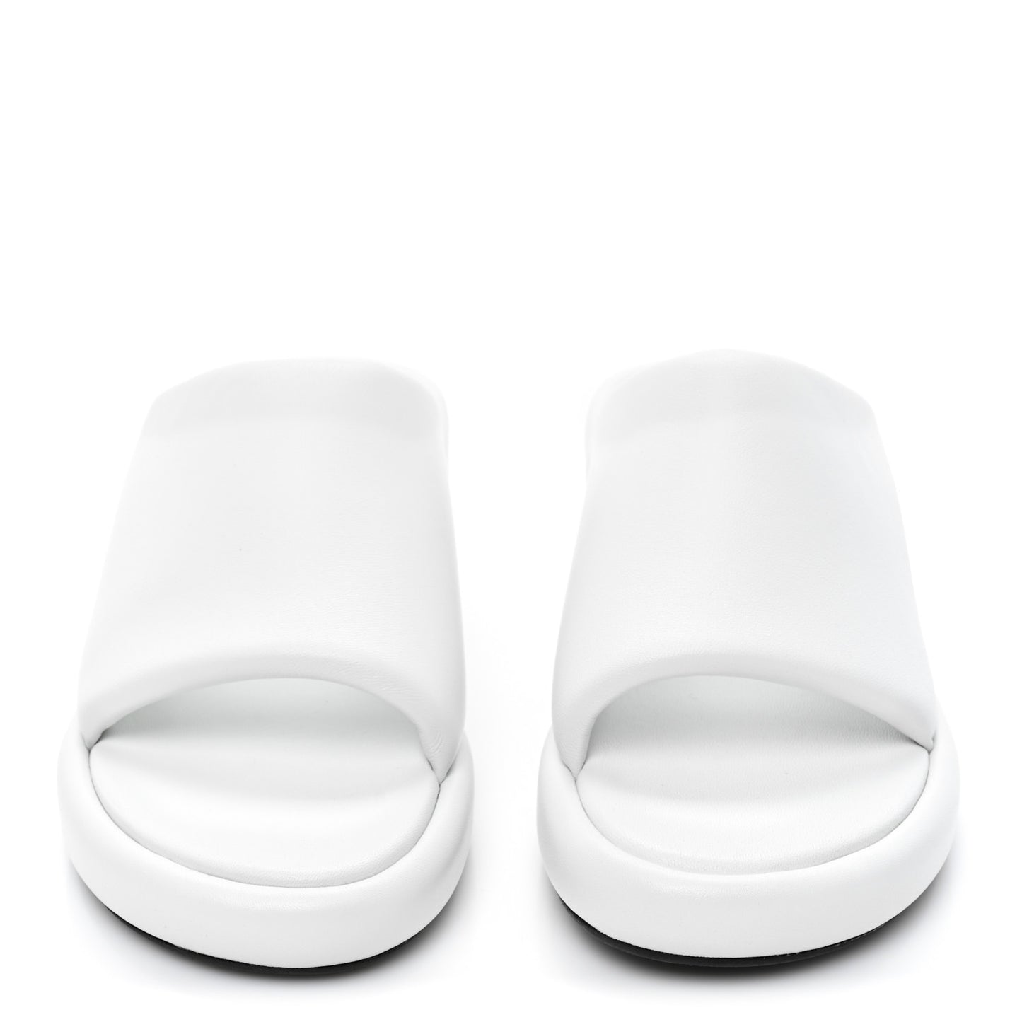 Smooth Nappa Logo Rise Wedge Sandals 39 White Black