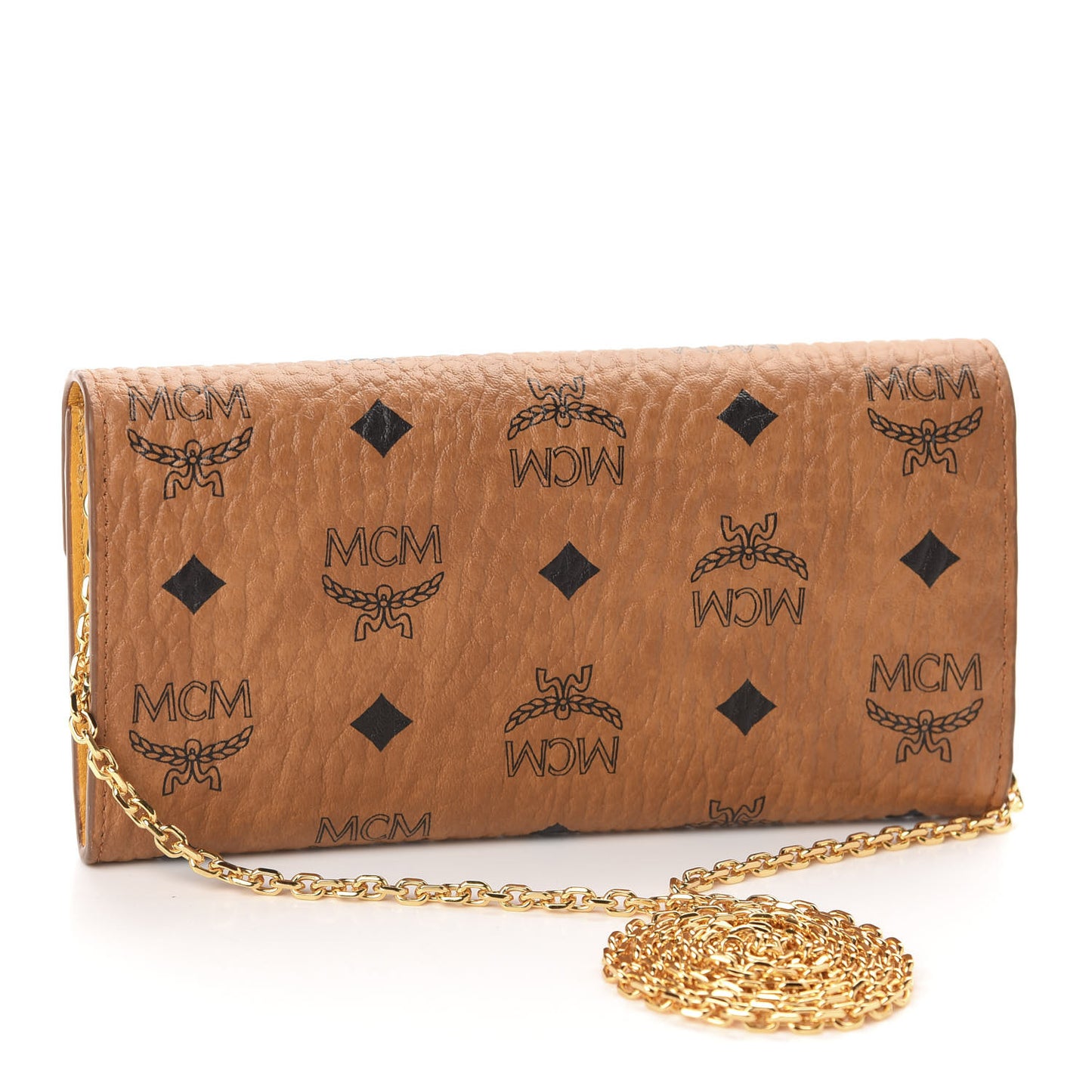 Visetos Large Patricia Wallet On Chain Cognac