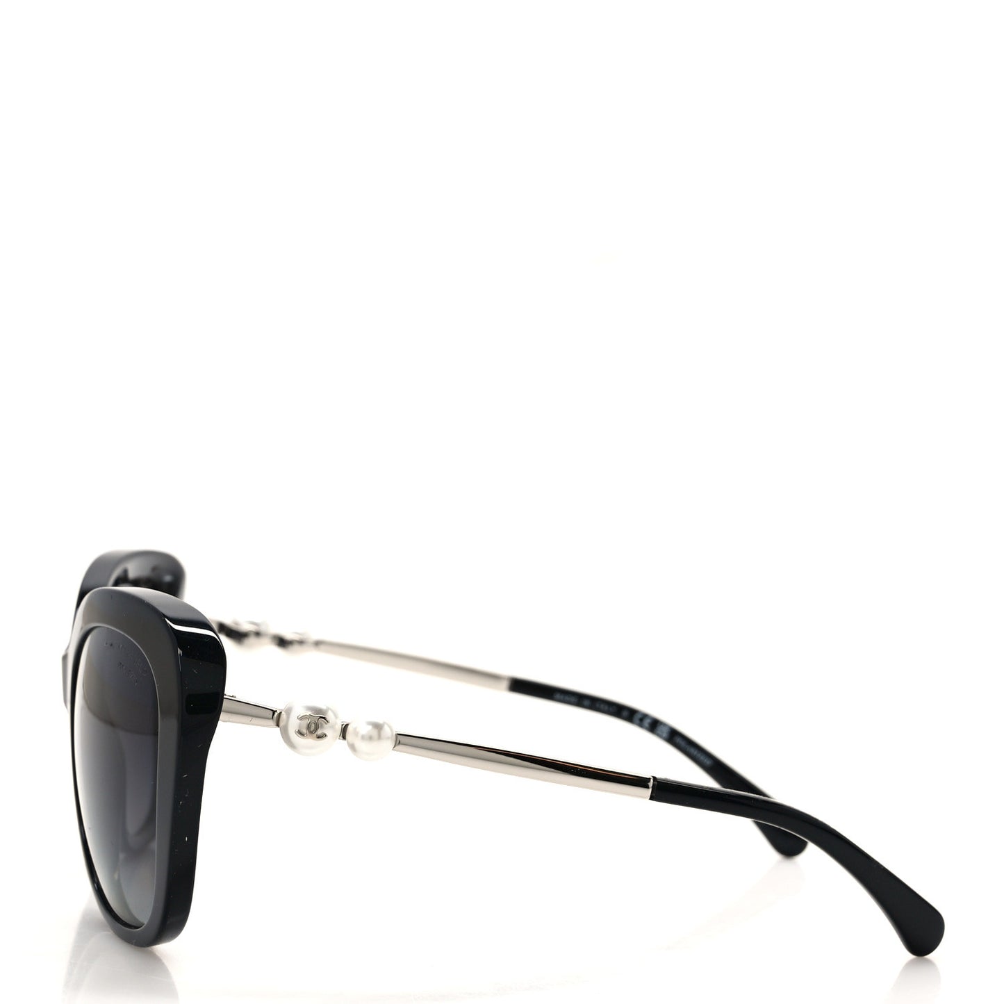 Acetate Polarized Butterfly Winter Pearl Sunglasses 5339-H Black