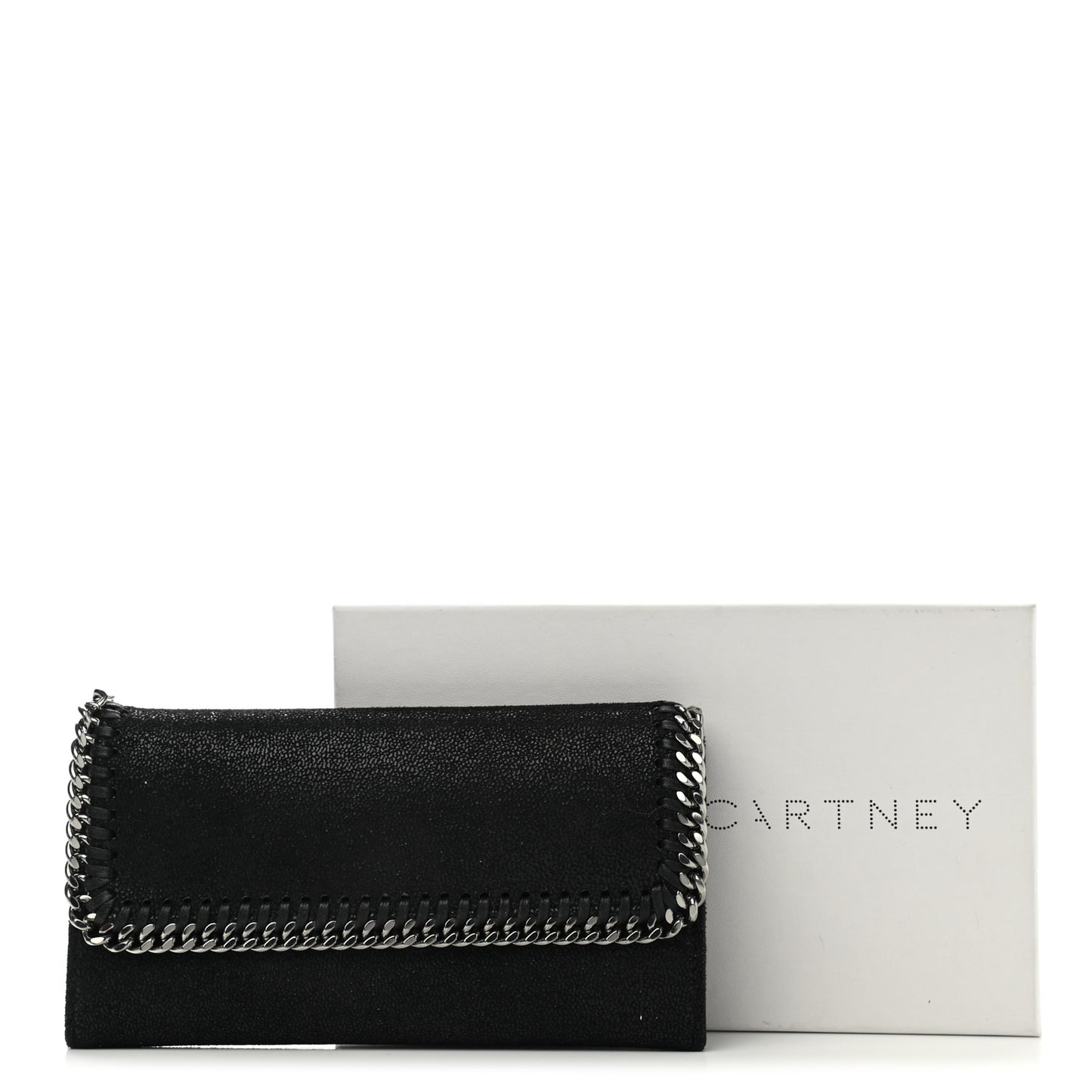 Shaggy Deer Falabella Flap Wallet Black