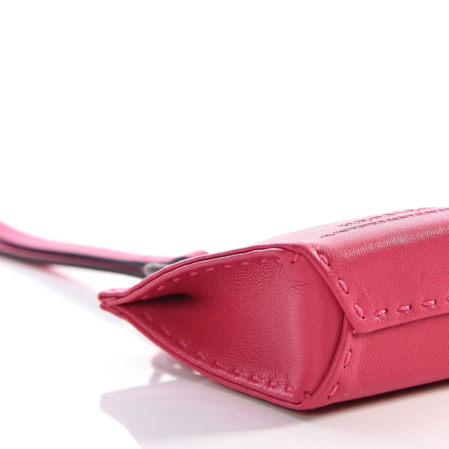 Milo Lambskin Swift Shopping Bag Charm Rose Mexico