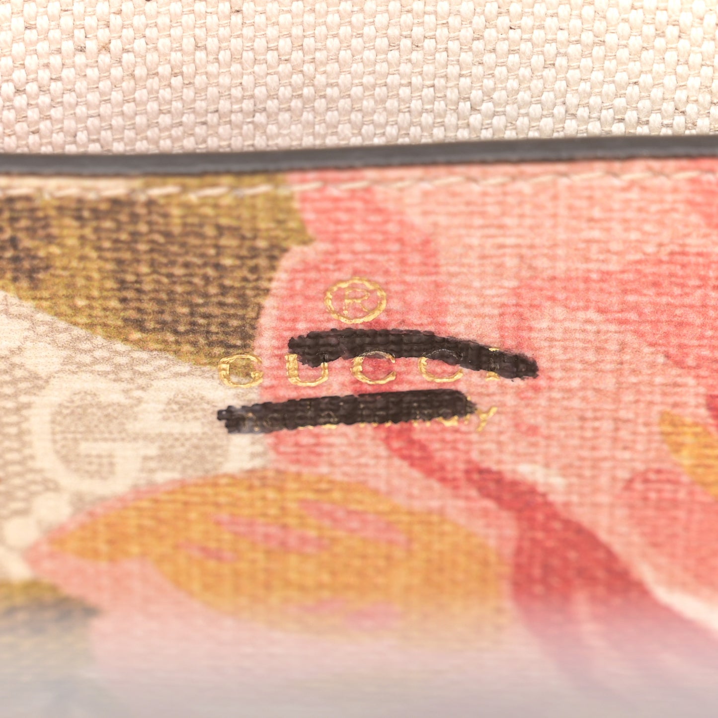 GG Supreme Monogram Water Flora Web Small Ophidia Chain Shoulder Bag Beige White Multicolor