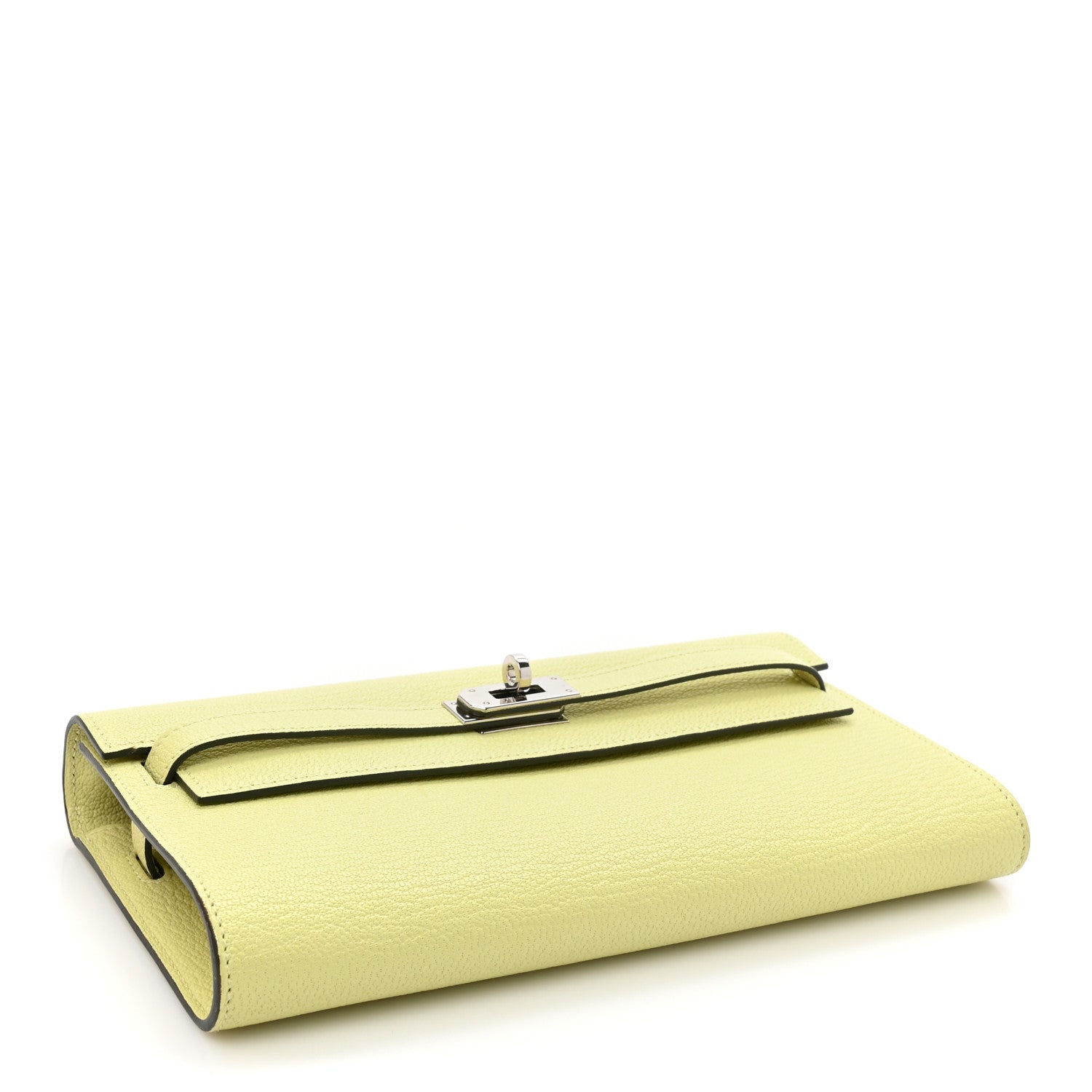 Hermes Chevre Mysore Kelly Wallet To Go Jaune Bourgeon 4 of 11