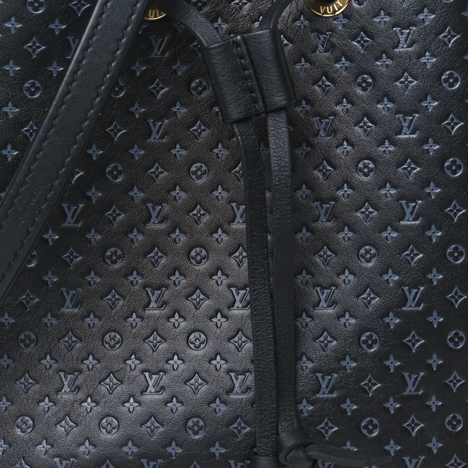Louis Vuitton Calfskin Nanogram Embossed Neonoe BB Black 8 of 11