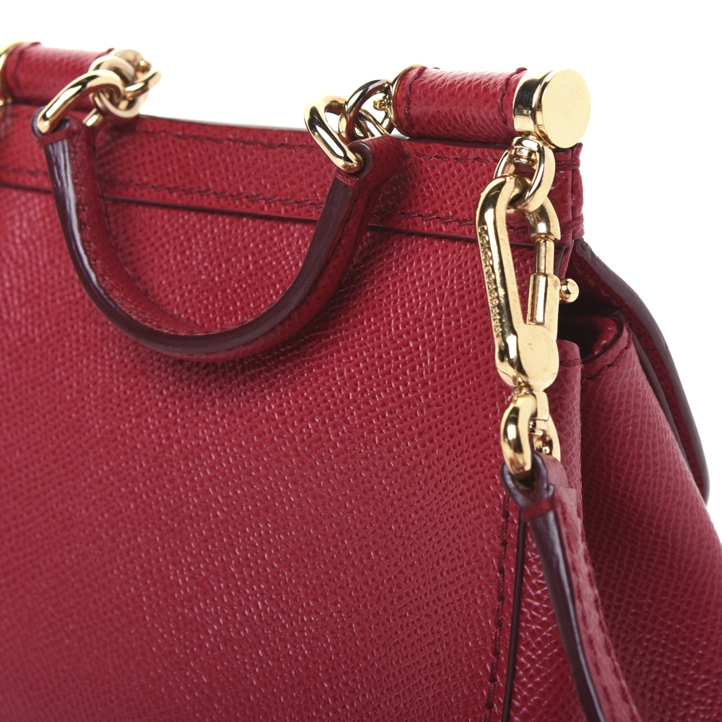 Dauphine Micro Miss Sicily Satchel Dark Red