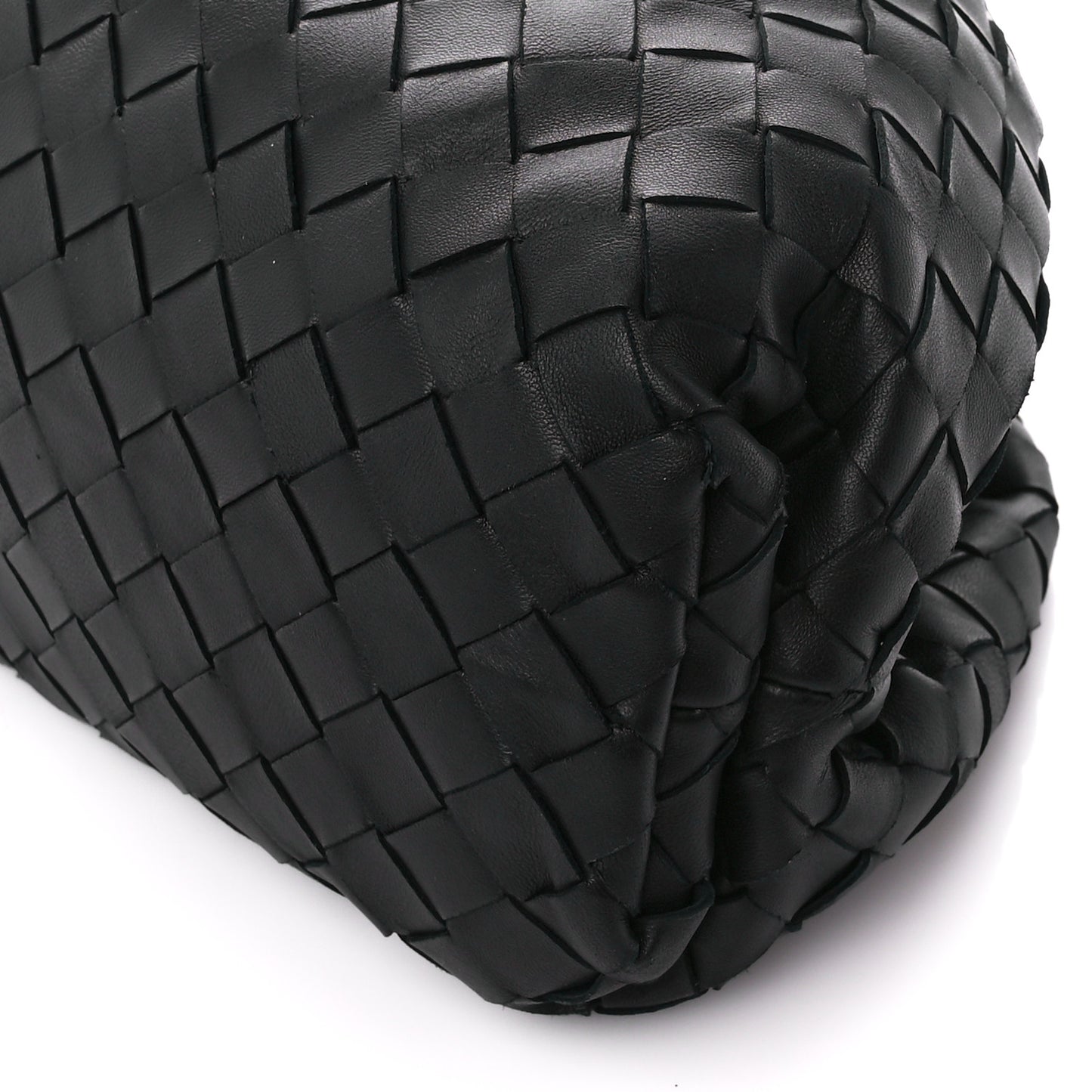 Nappa Maxi Intreccio The Pouch Oversized Clutch Black