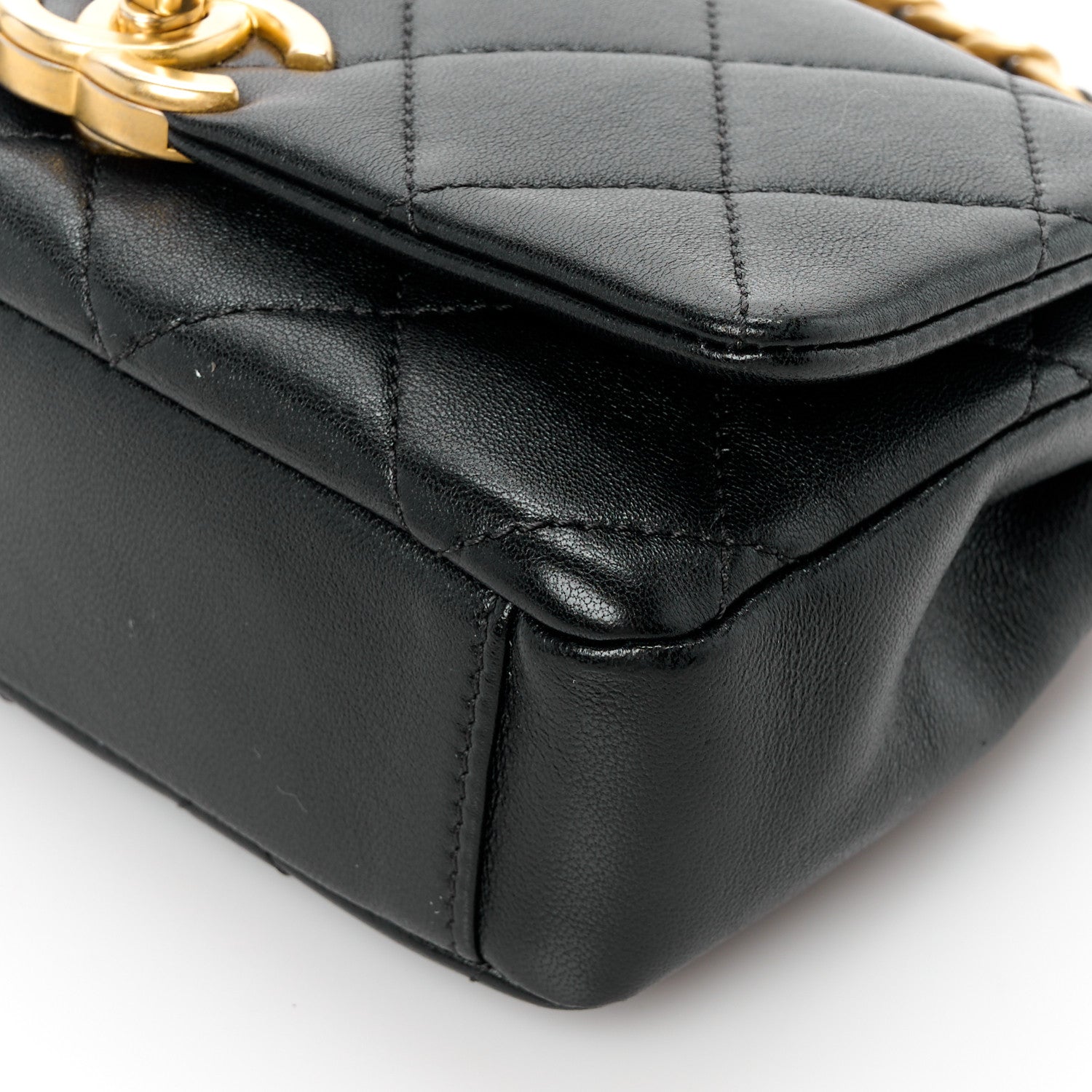 Chanel Shiny Lambskin Small Chain Is More Flap Black 10 of 11