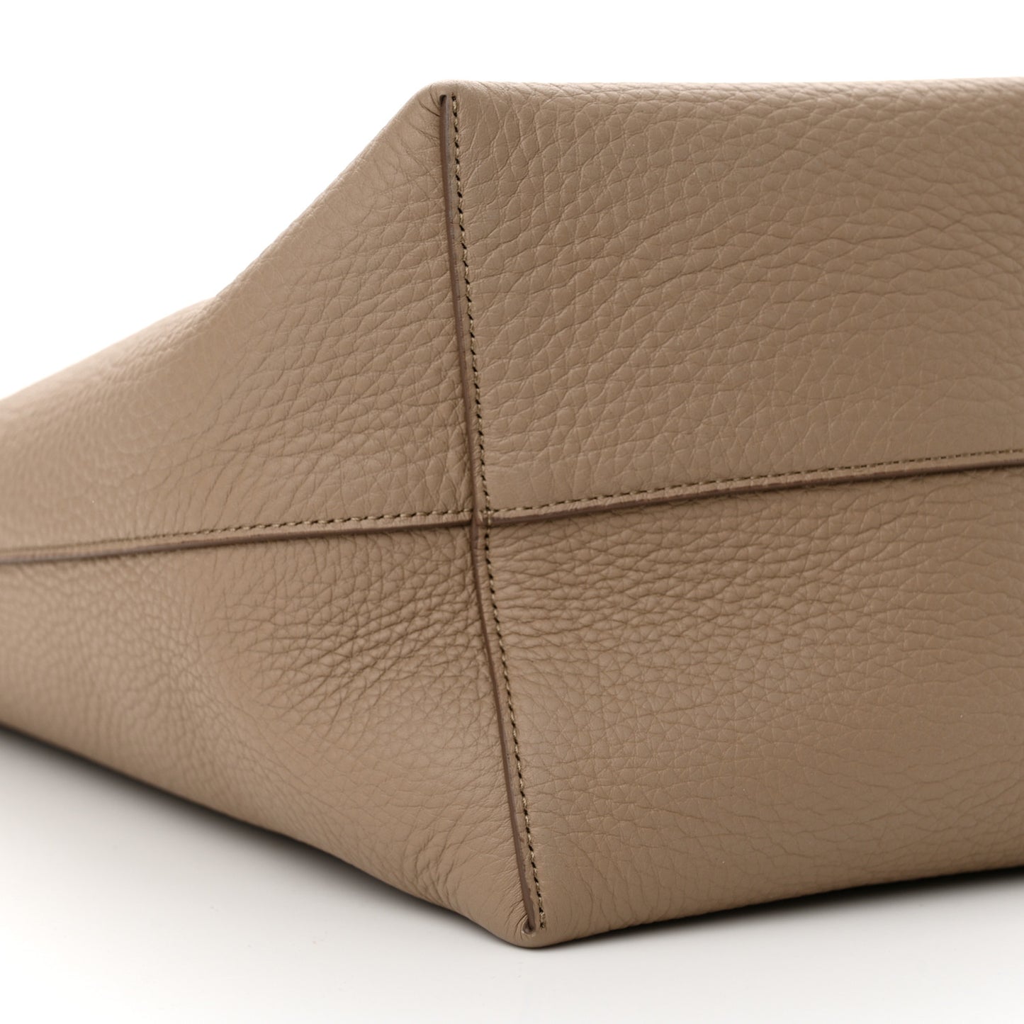 Grained Calfskin Medium N/S Park Tote Dark Taupe