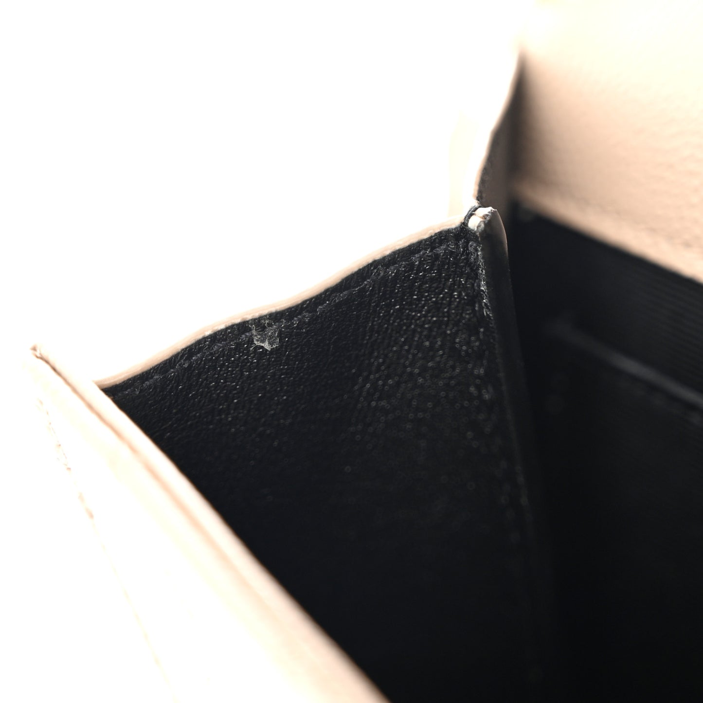 Grain De Poudre Textured Mixed Matelasse Triquilt Monogram Clutch Dark Beige