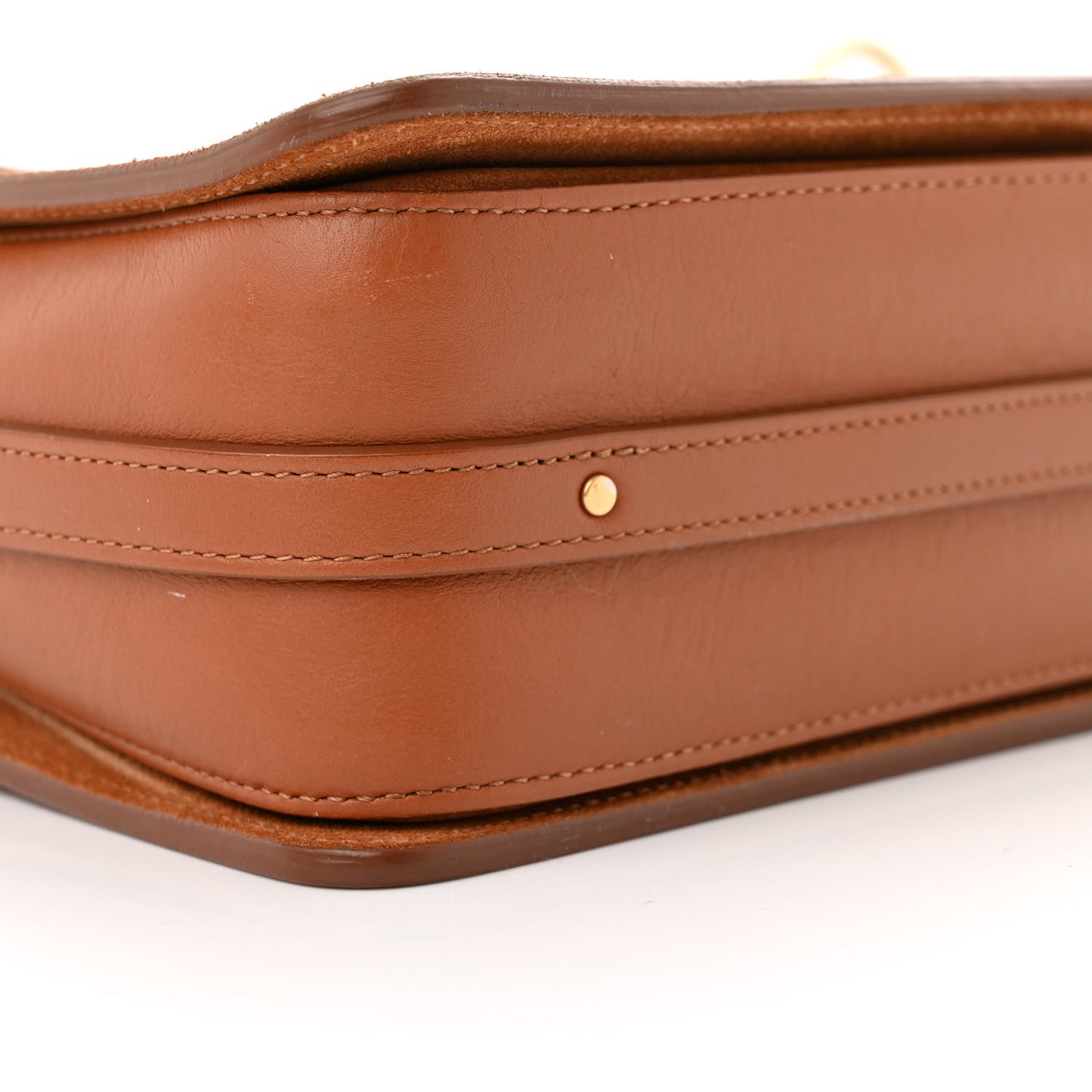 Calfskin Suede Small Roy Bag Caramel