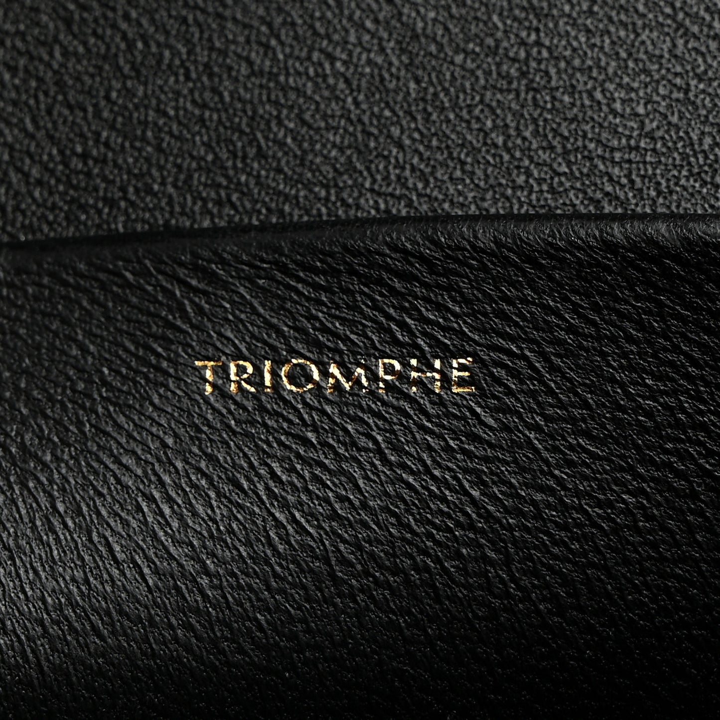 Shiny Calfskin Triomphe Chain Shoulder Bag Black