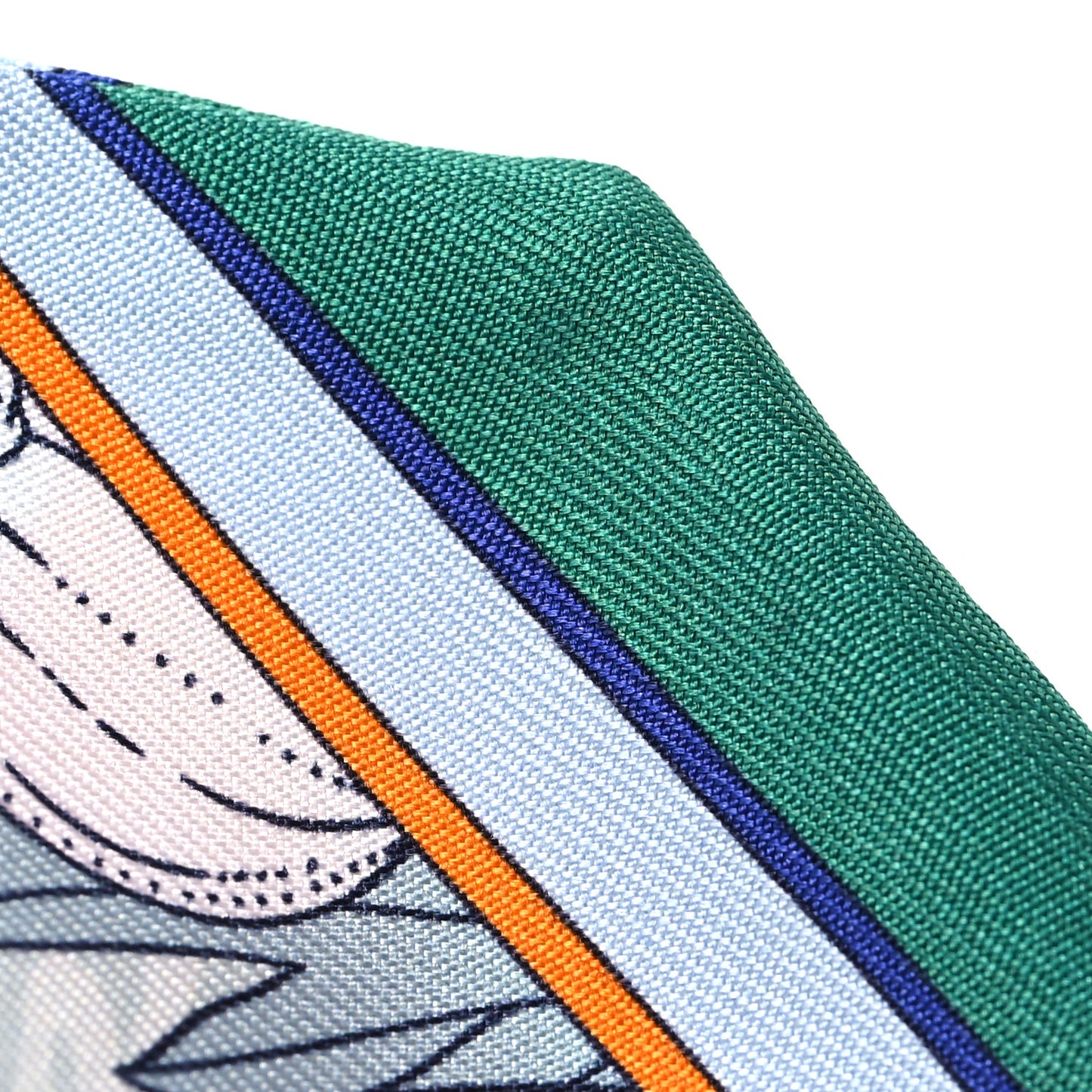 Silk Precious Paradise Twilly Bleu Jean Orange Vert