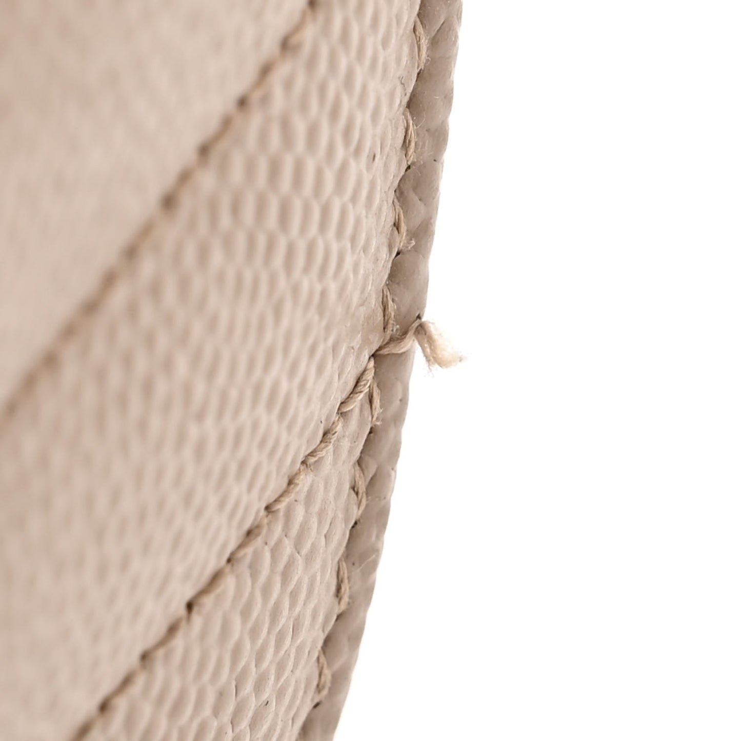 Grain De Poudre Matelasse Chevron Monogram Chain Wallet Dark Beige