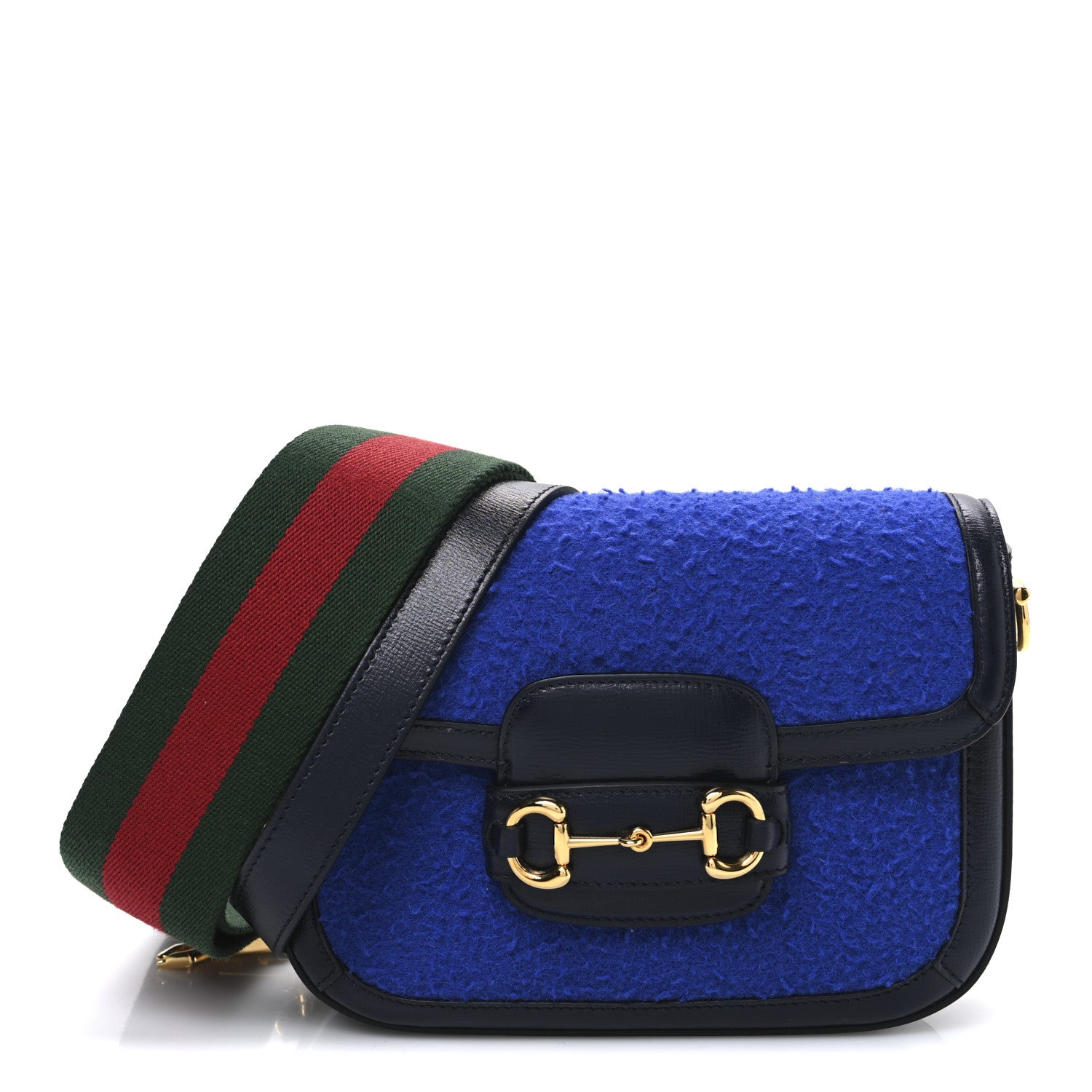 Gucci Casy Wool Azalea Calfskin Mini Horsebit 1955 Shoulder Bag