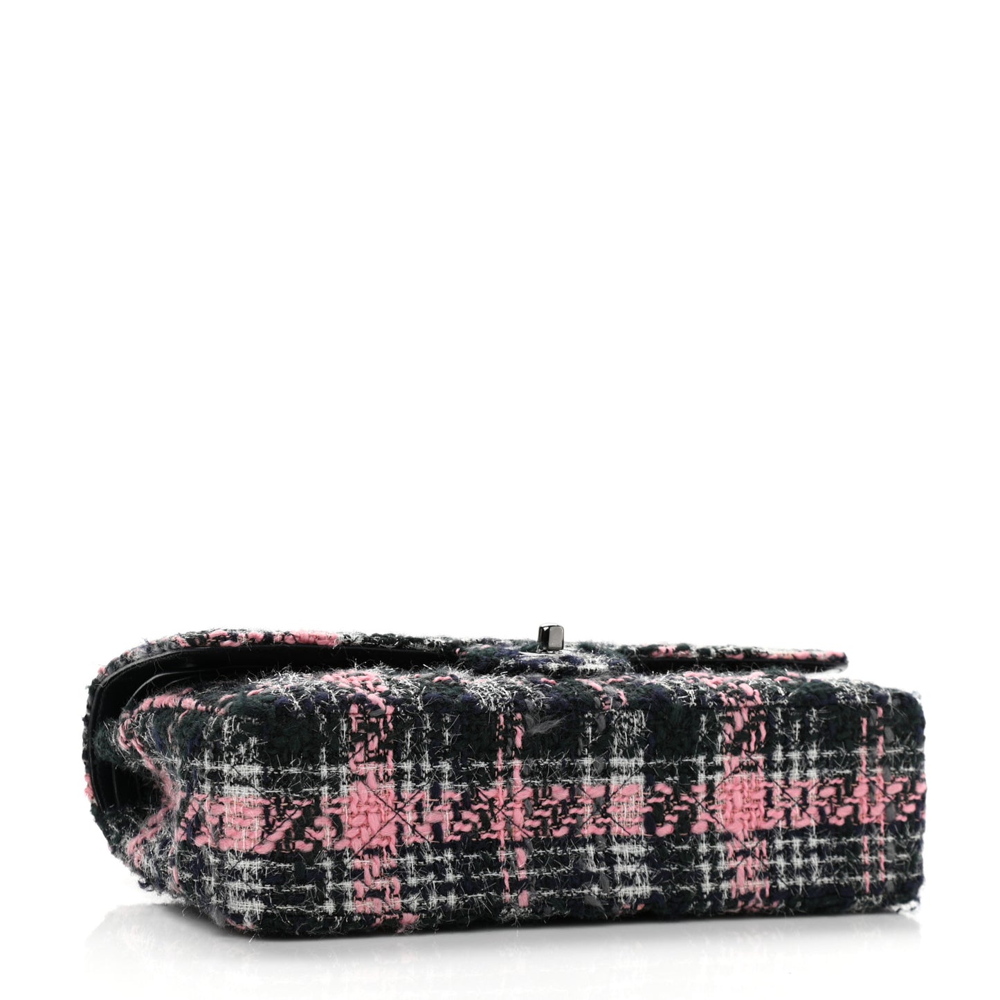 Tweed Quilted Medium Double Flap Multicolor