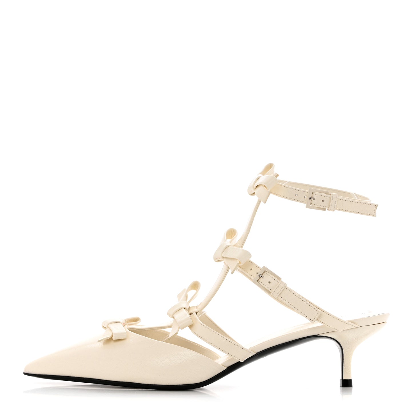 Nappa French Bow Gladiator 45mm Sandals 40 Avorio