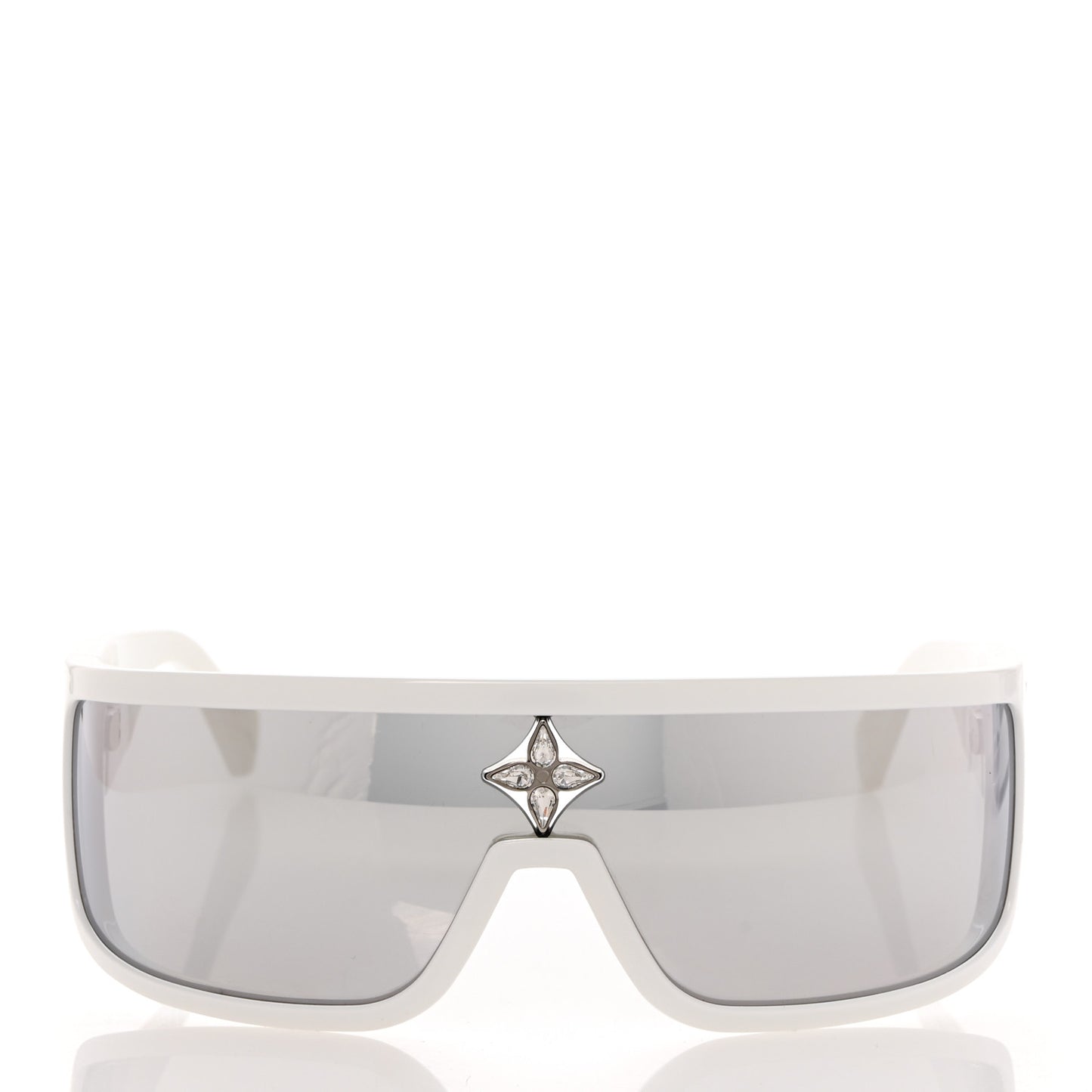 Acetate Crystal Cyclone Sport Mask Sunglasses Z1742U Ash Silver