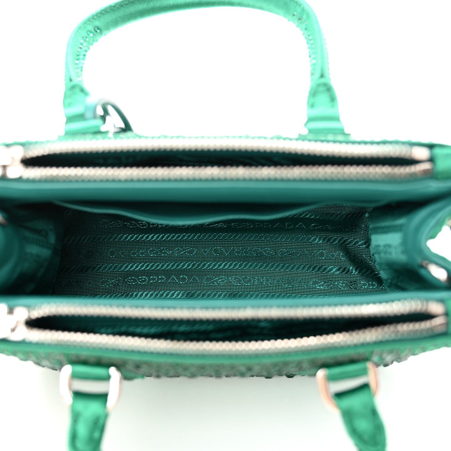 Satin Crystal Mini Galleria Double Zip Tote Mango