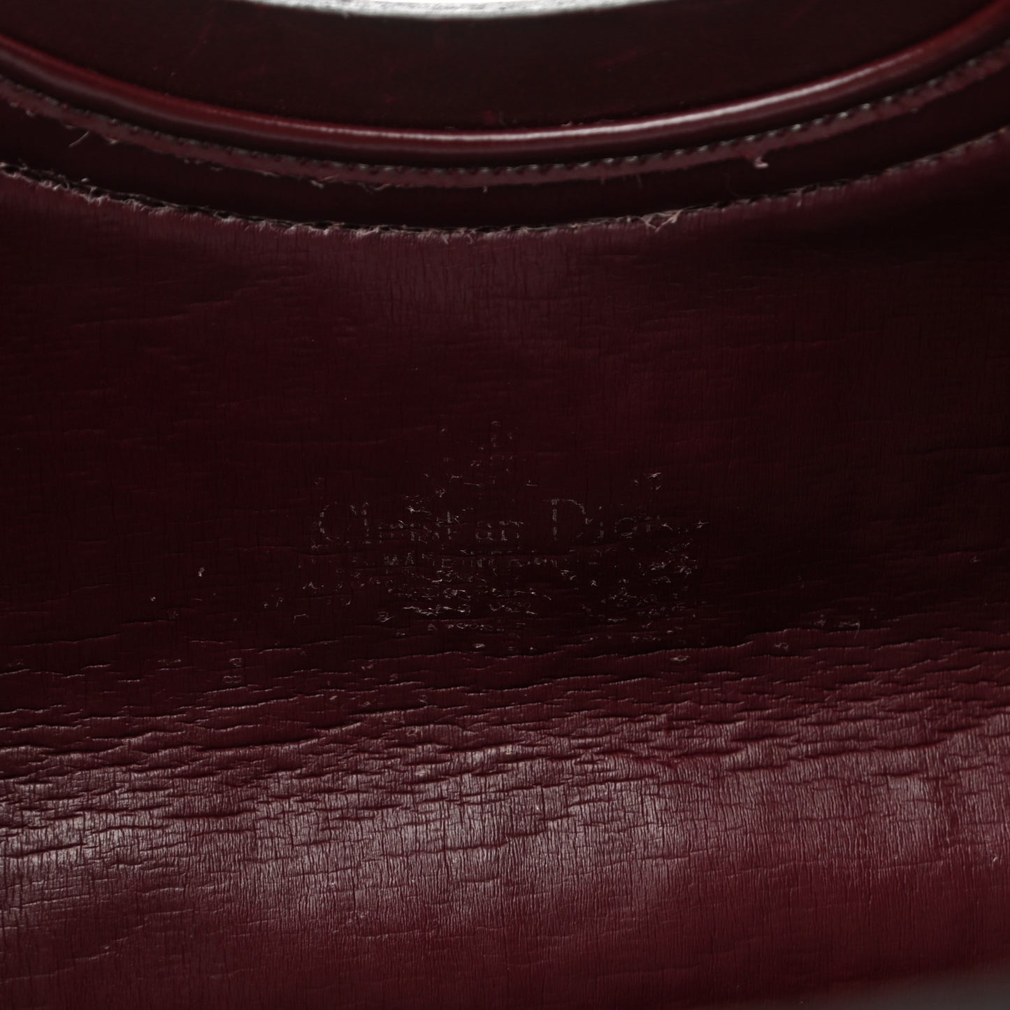 Oblique Fold Over Clutch Burgundy