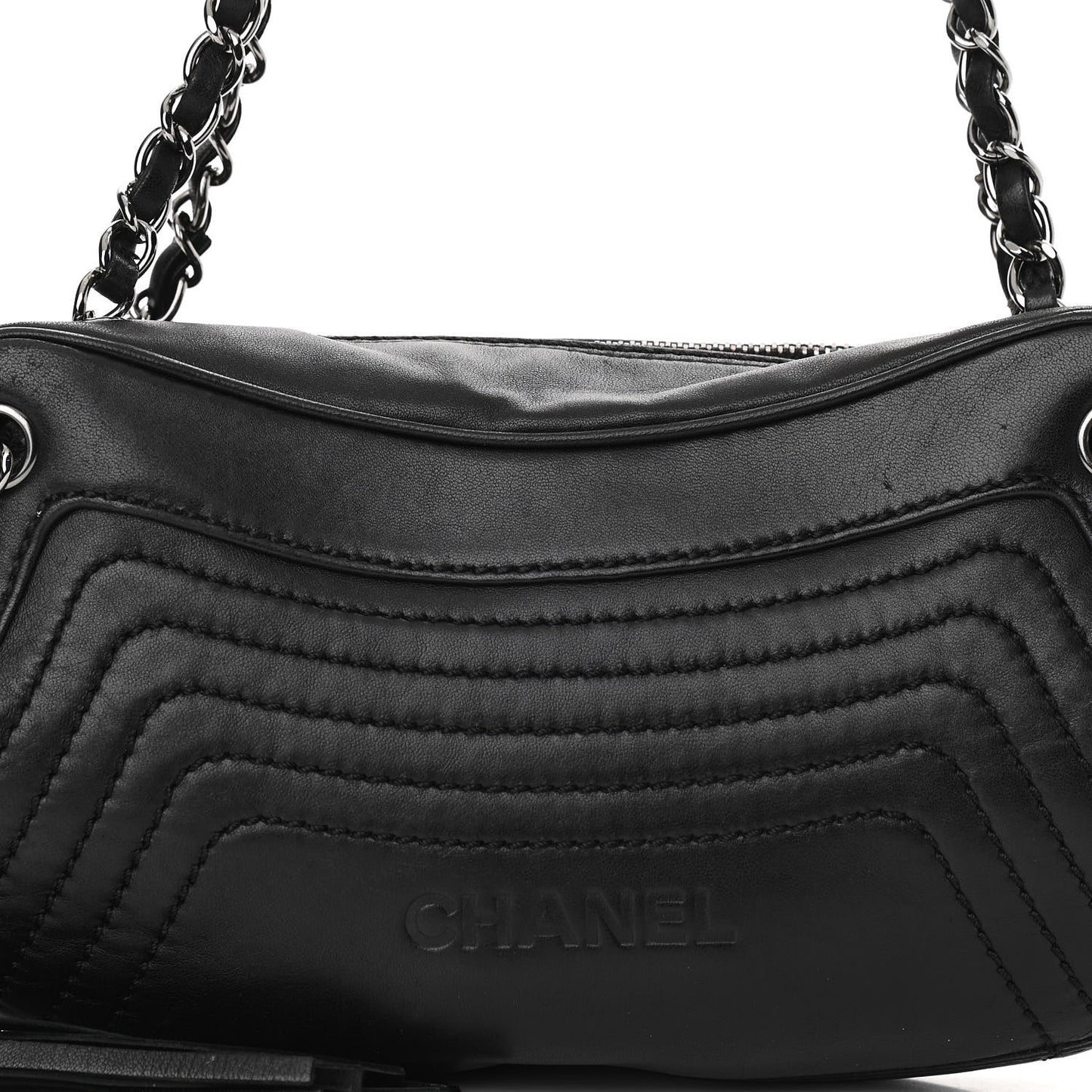Lambskin Small Tassel Shoulder Bag Black