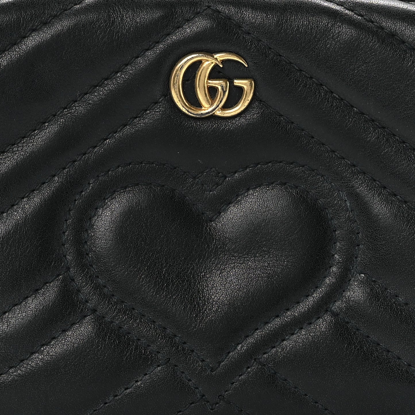 Calfskin Matelasse GG Marmont Cosmetic Case Black