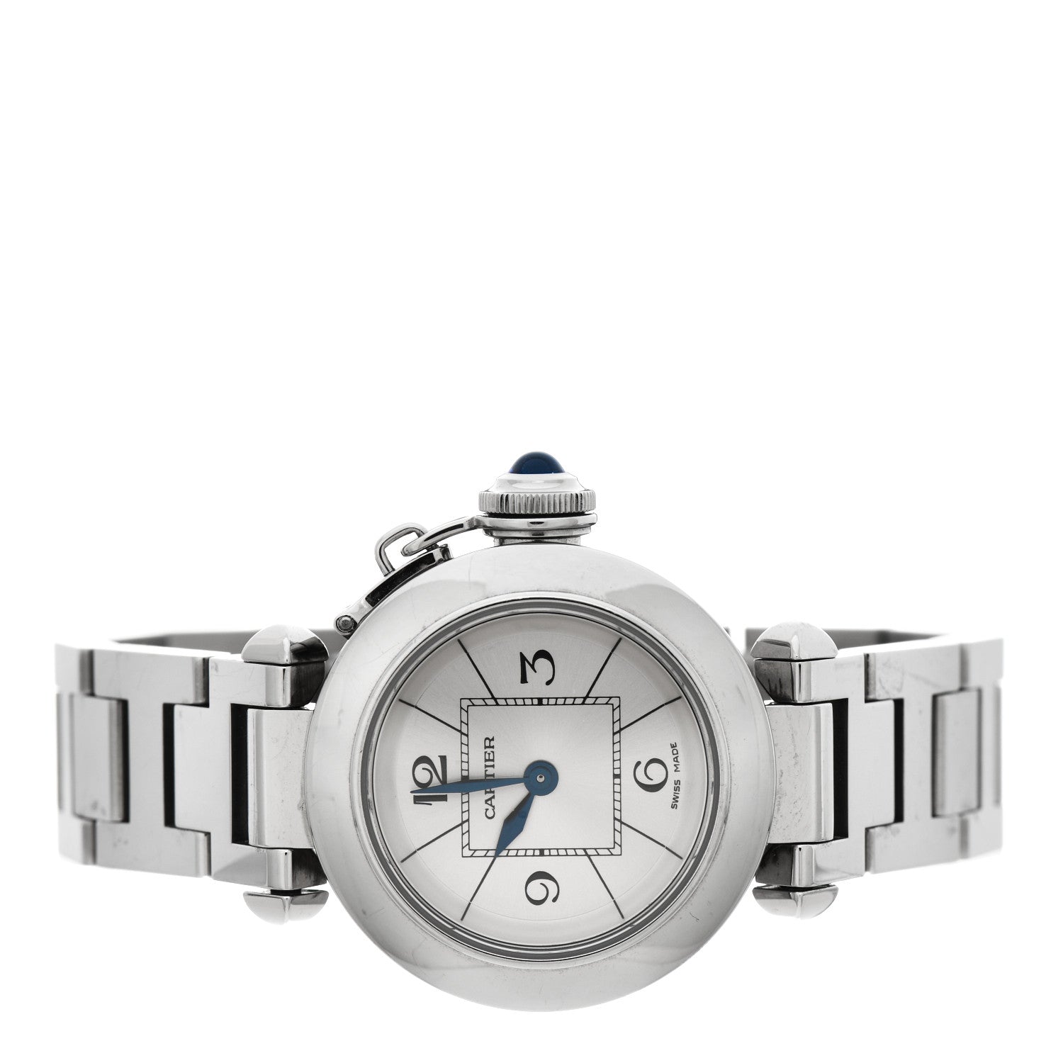 Cartier Stainless Steel 27mm Miss Pasha Quartz Watch Silver 2 of 6