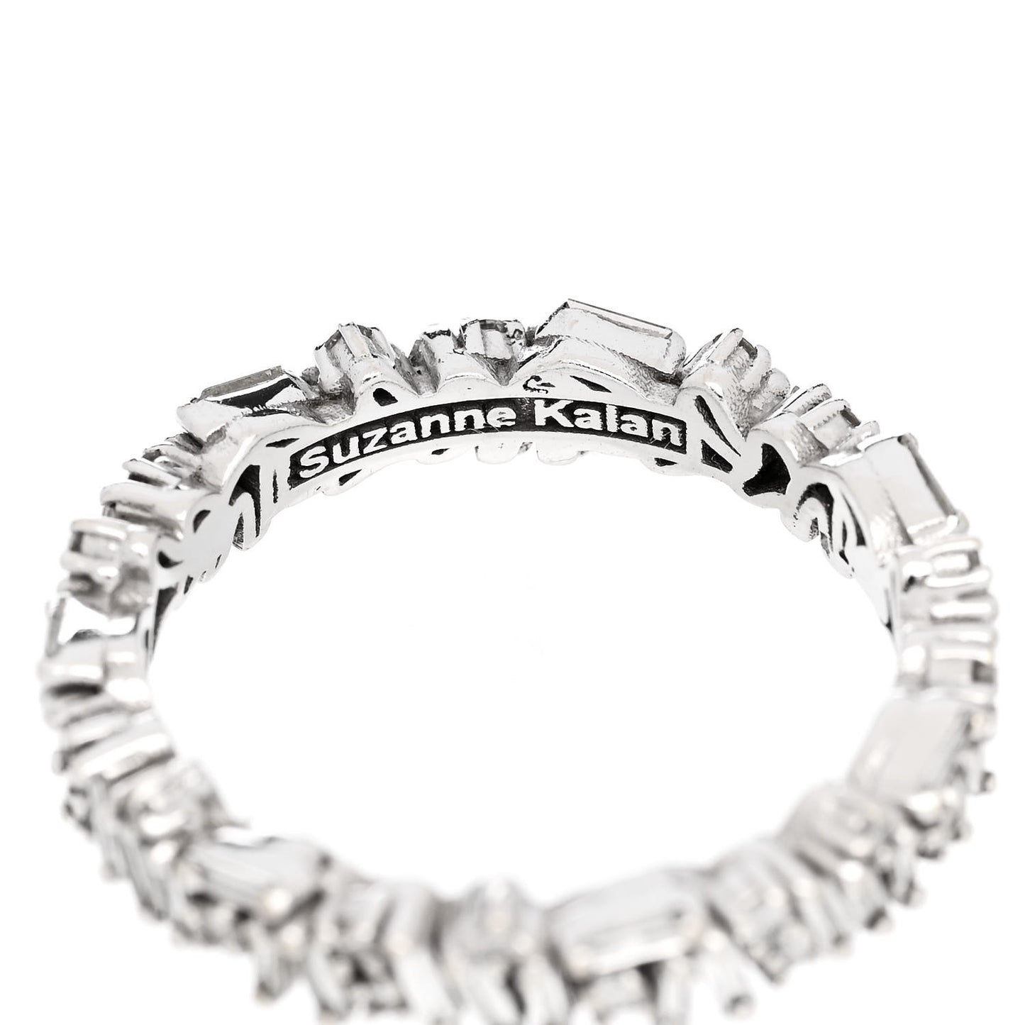 18K White Gold Classic Icon Eternity Band Ring 56 7.5