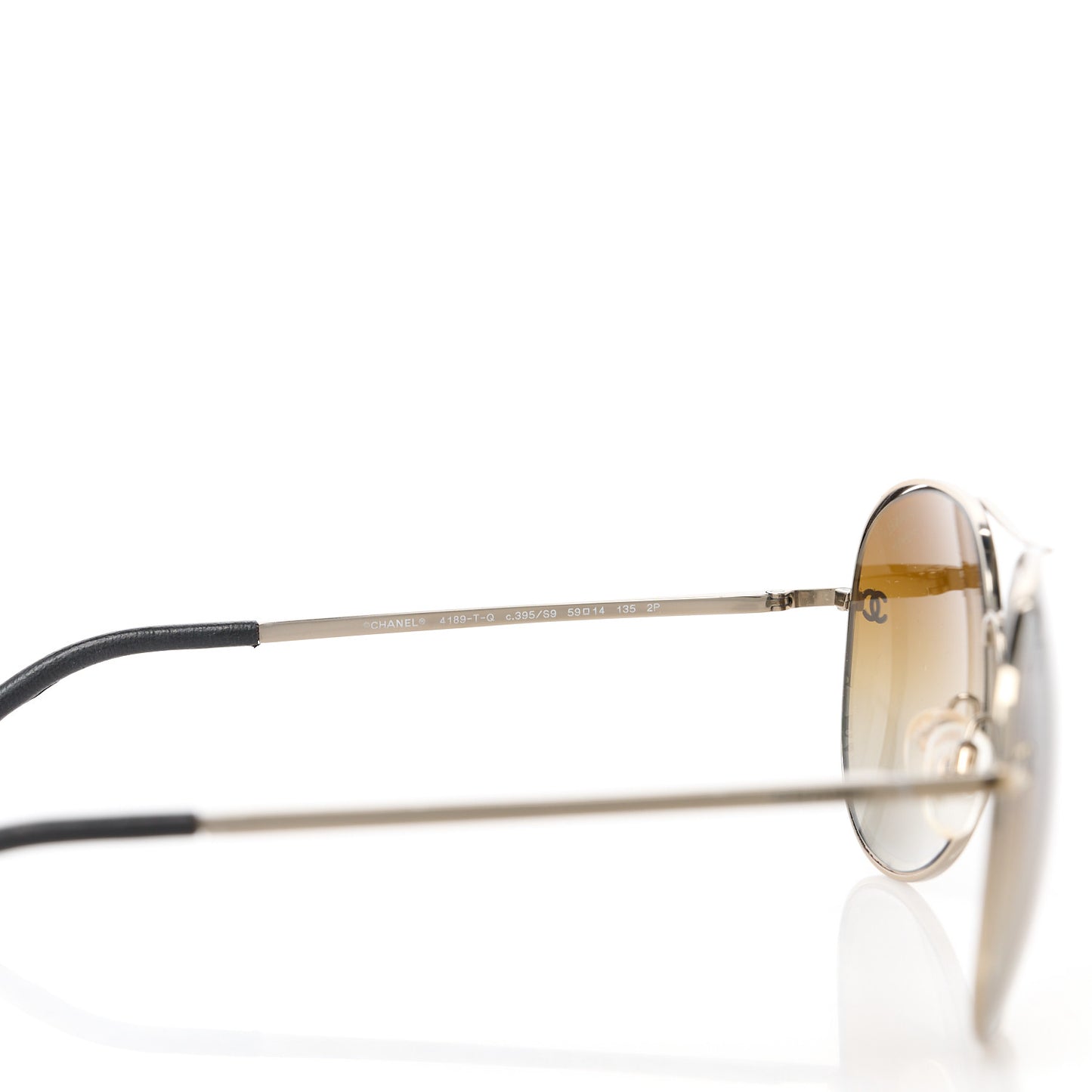 Metal Polarized Aviator CC Sunglasses 4189-T-Q Brown