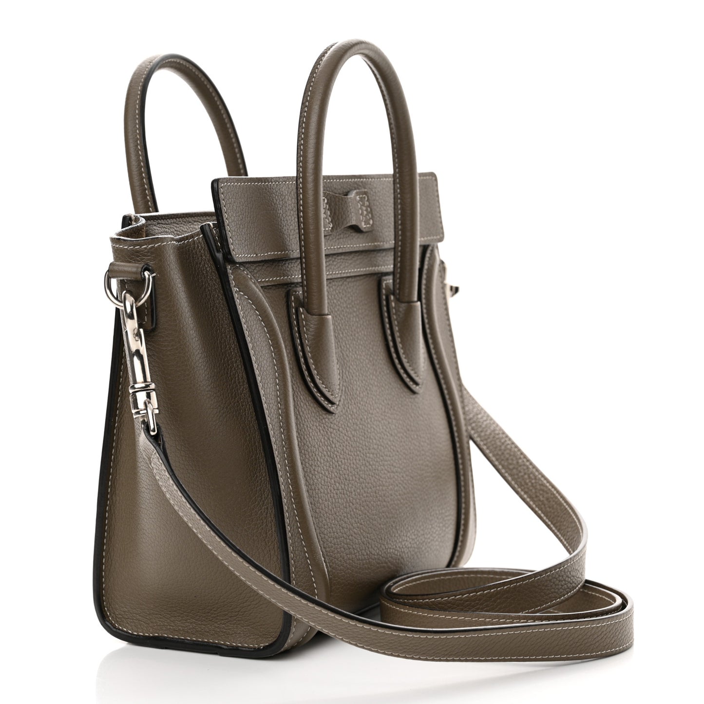 Drummed Calfskin Nano Luggage Souris