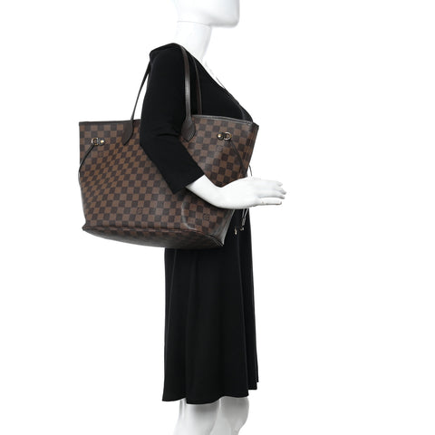 Damier Ebene Neo Neverfull MM Rose Ballerine