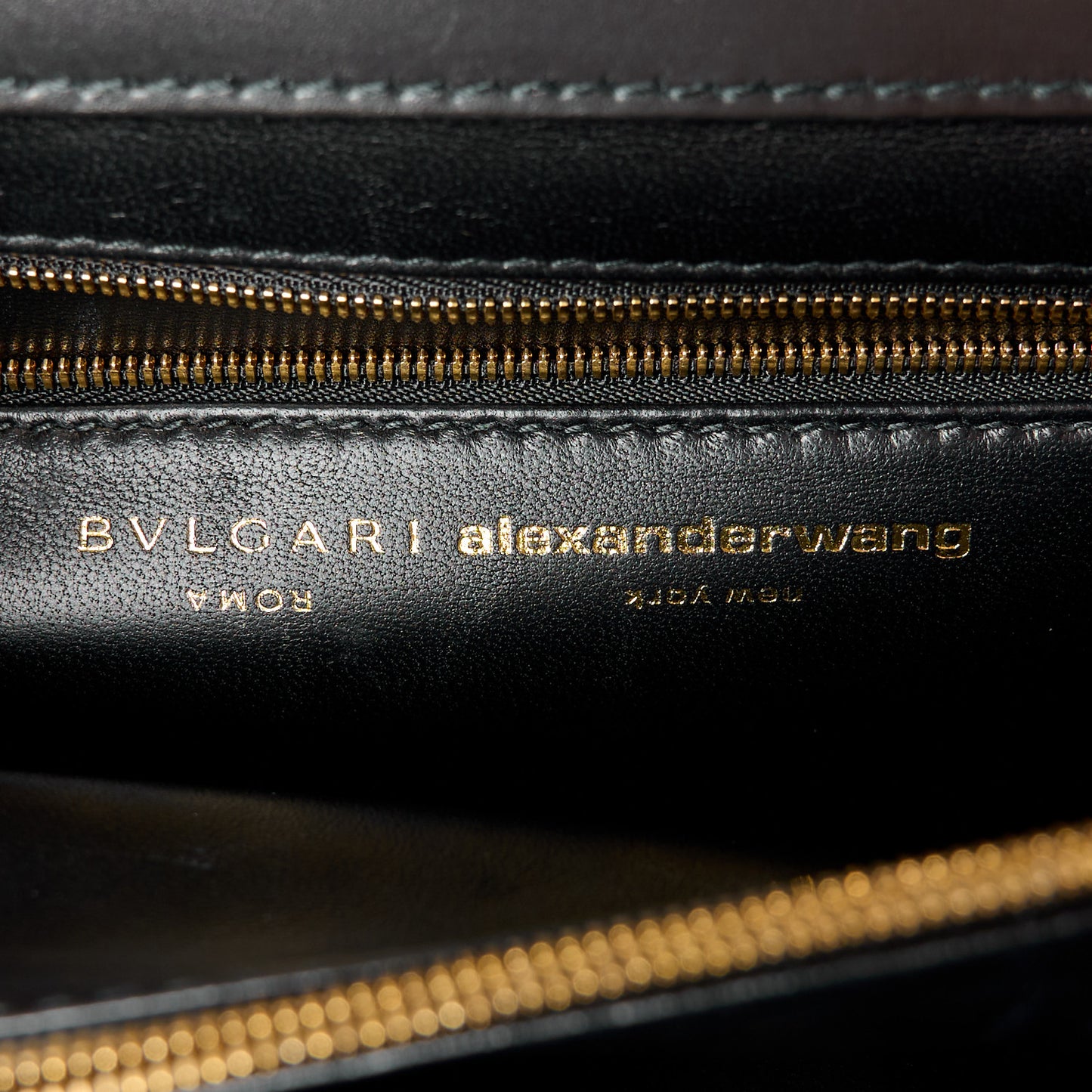 X ALEXANDER WANG Lambskin Serpenti Forever Flap Black