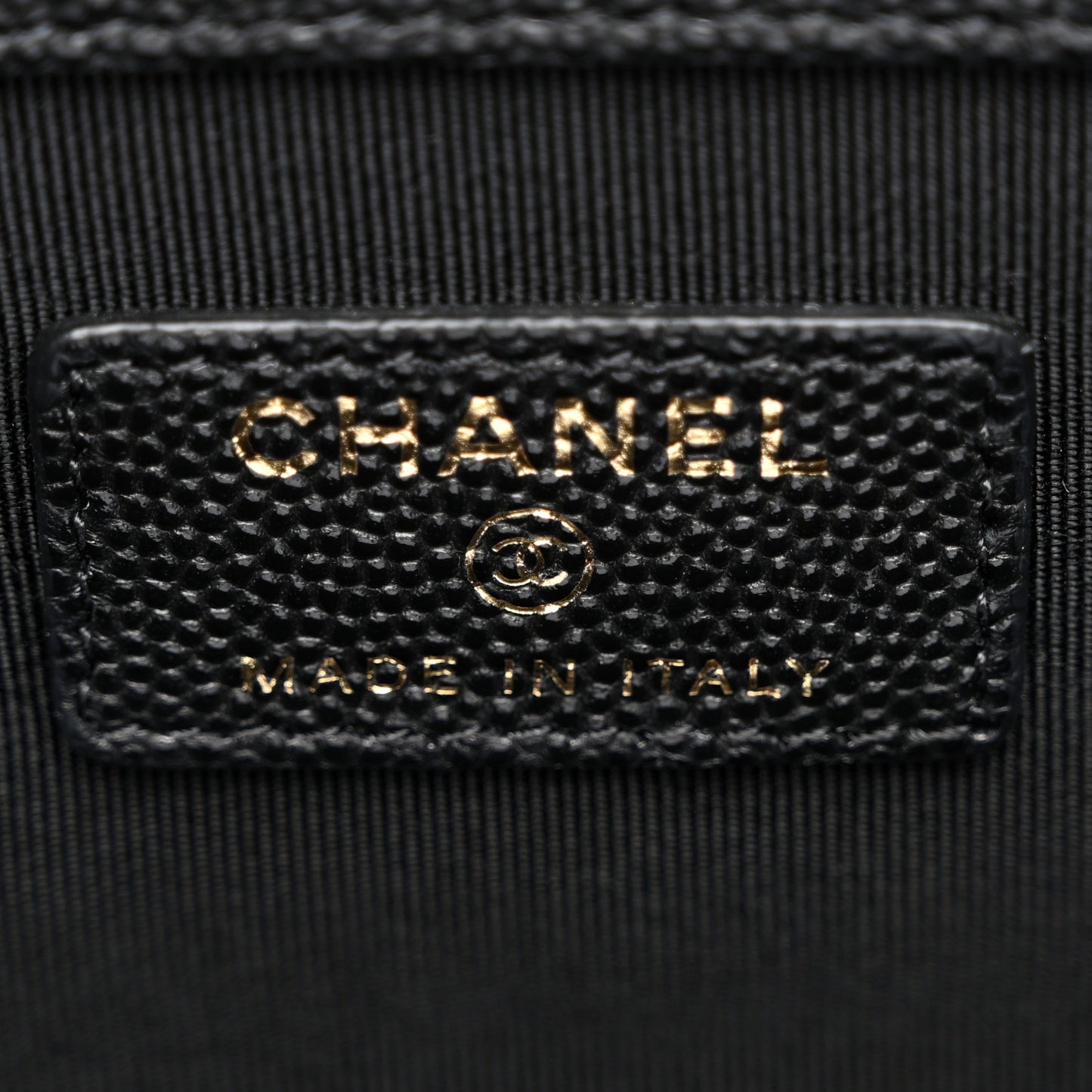 Caviar Quilted Large Cosmetic Case Black